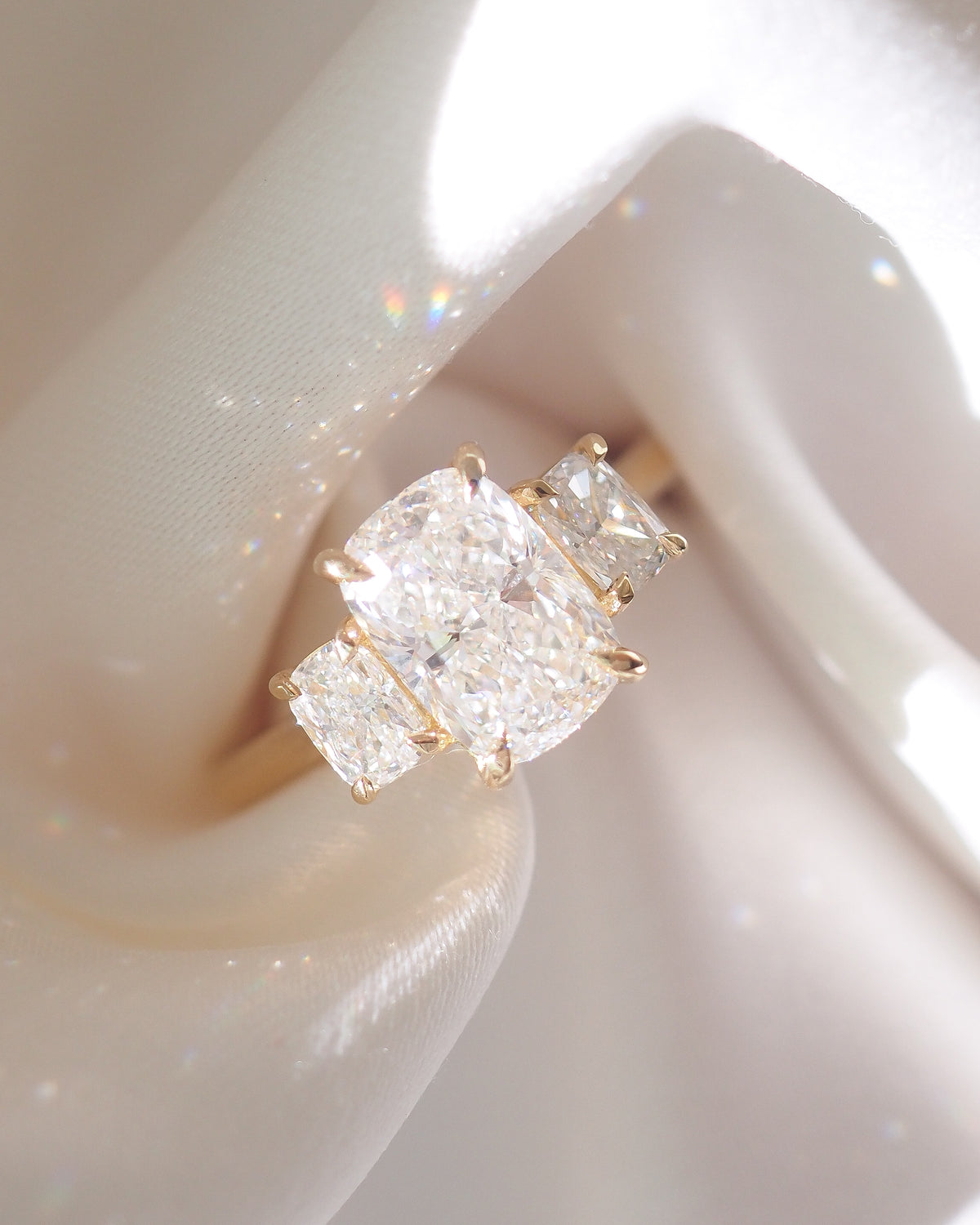 Elongated Cushion Trilogy | 2.1ct Lab-Grown Diamond Ring