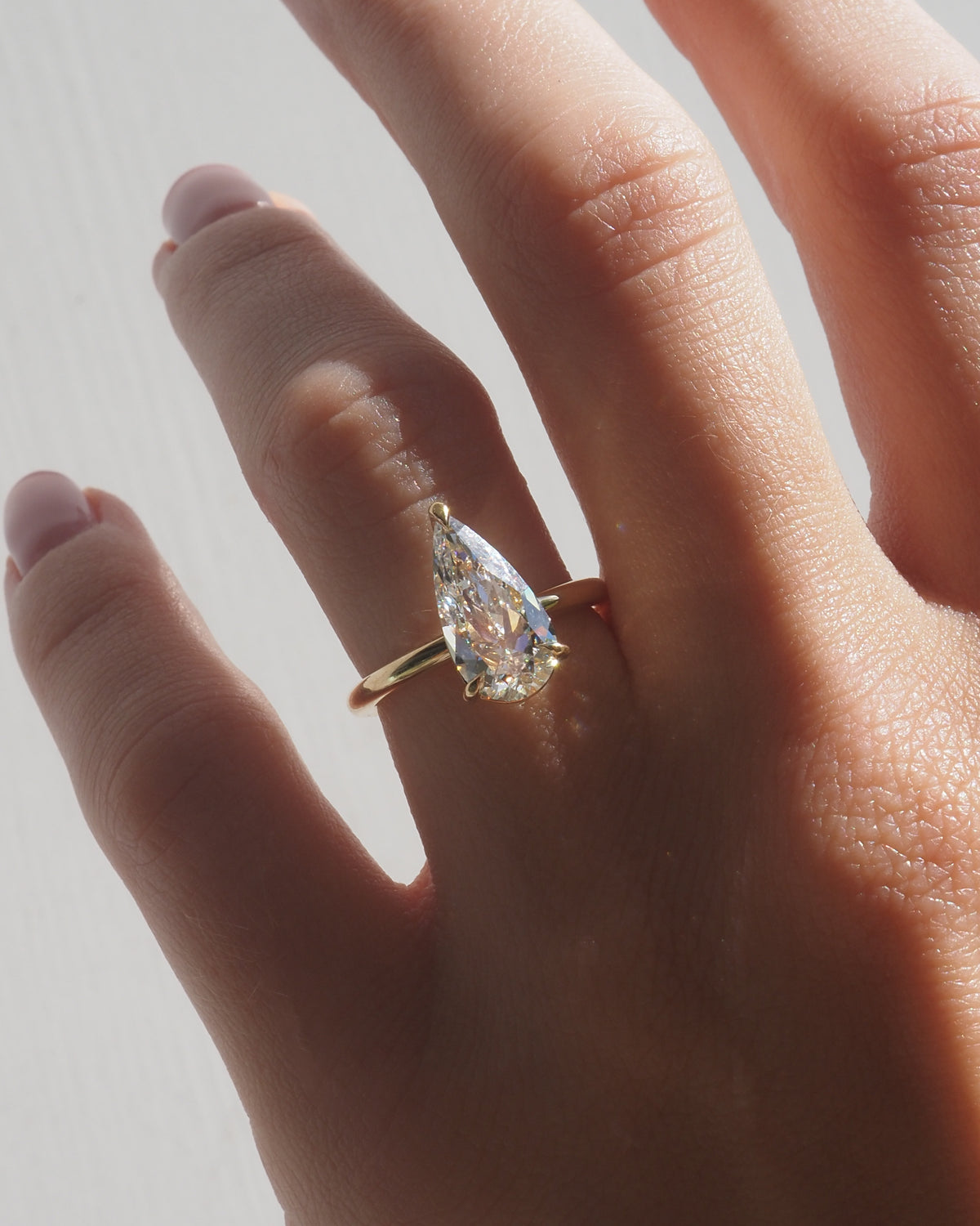 Elongated Pear Solitaire | 2.5ct Lab-Grown Diamond Engagement Ring