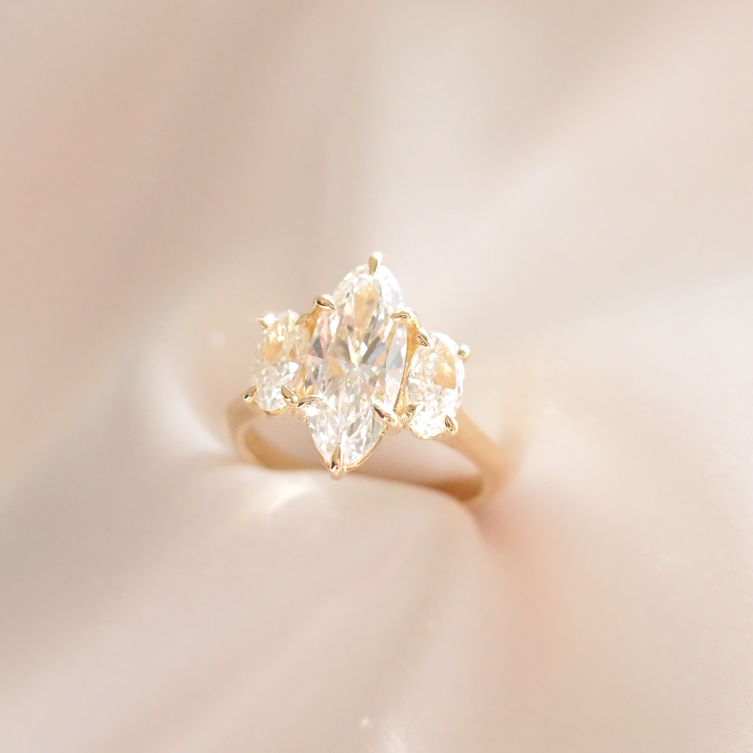 Moval Trilogy | 3.1ct Lab-Grown Diamond Engagement Ring