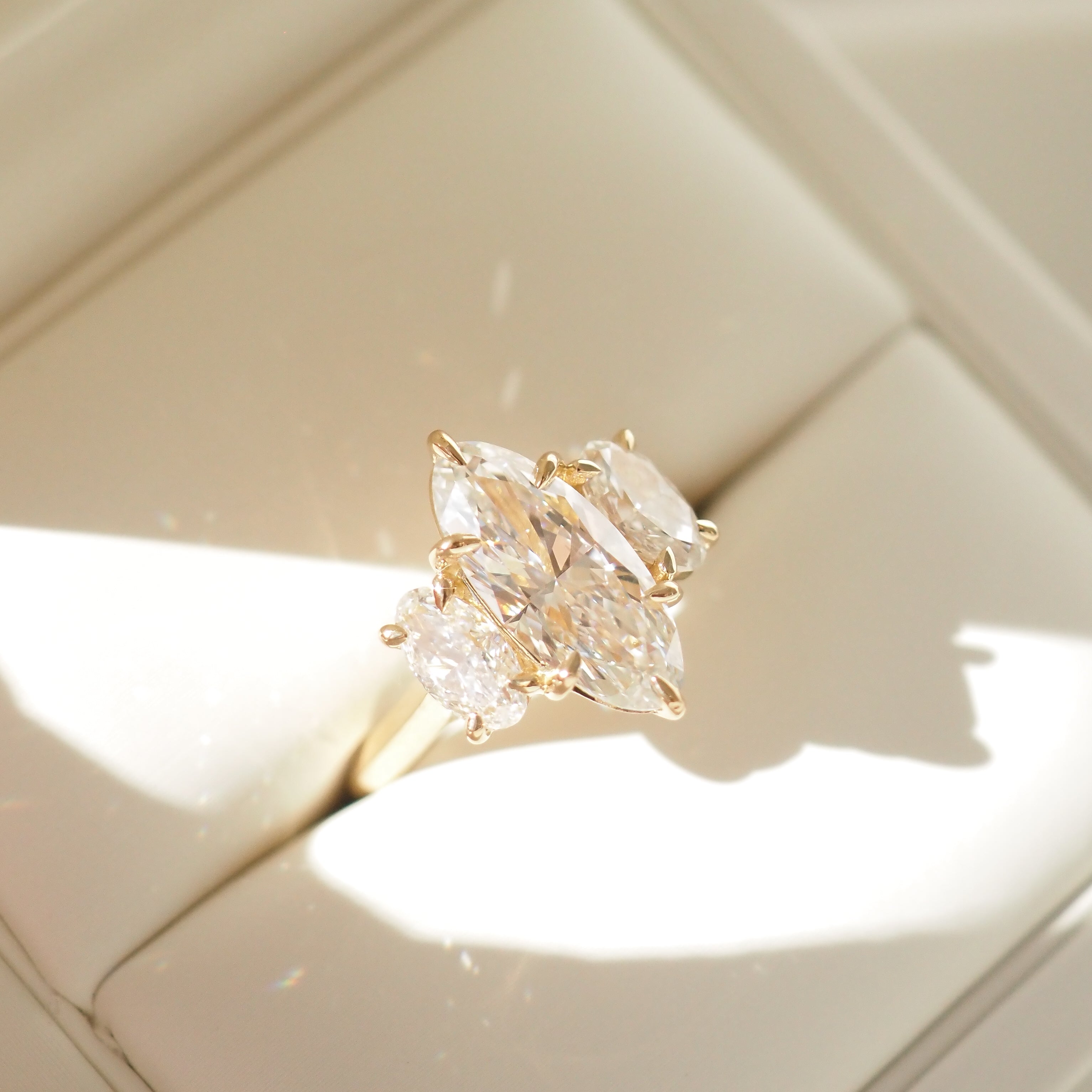 Moval Trilogy | 3.1ct Lab-Grown Diamond Engagement Ring