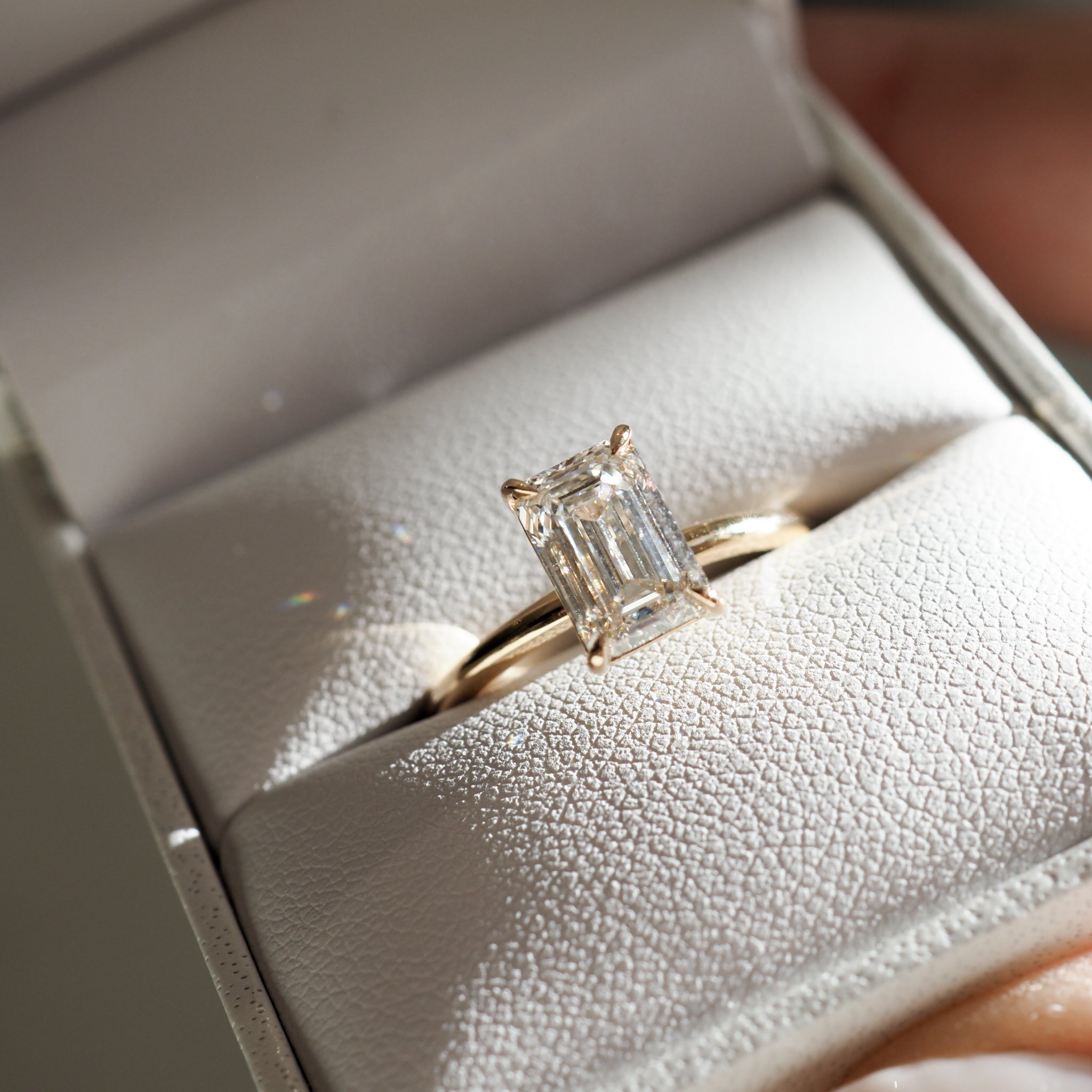 Eva | Emerald Lab-Grown Diamond Engagement Ring