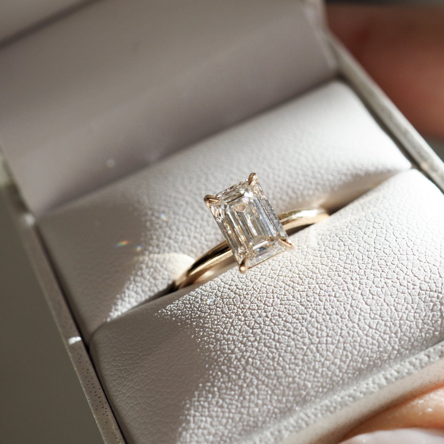 Eva | Emerald Lab-Grown Diamond Engagement Ring – Kate & Kole
