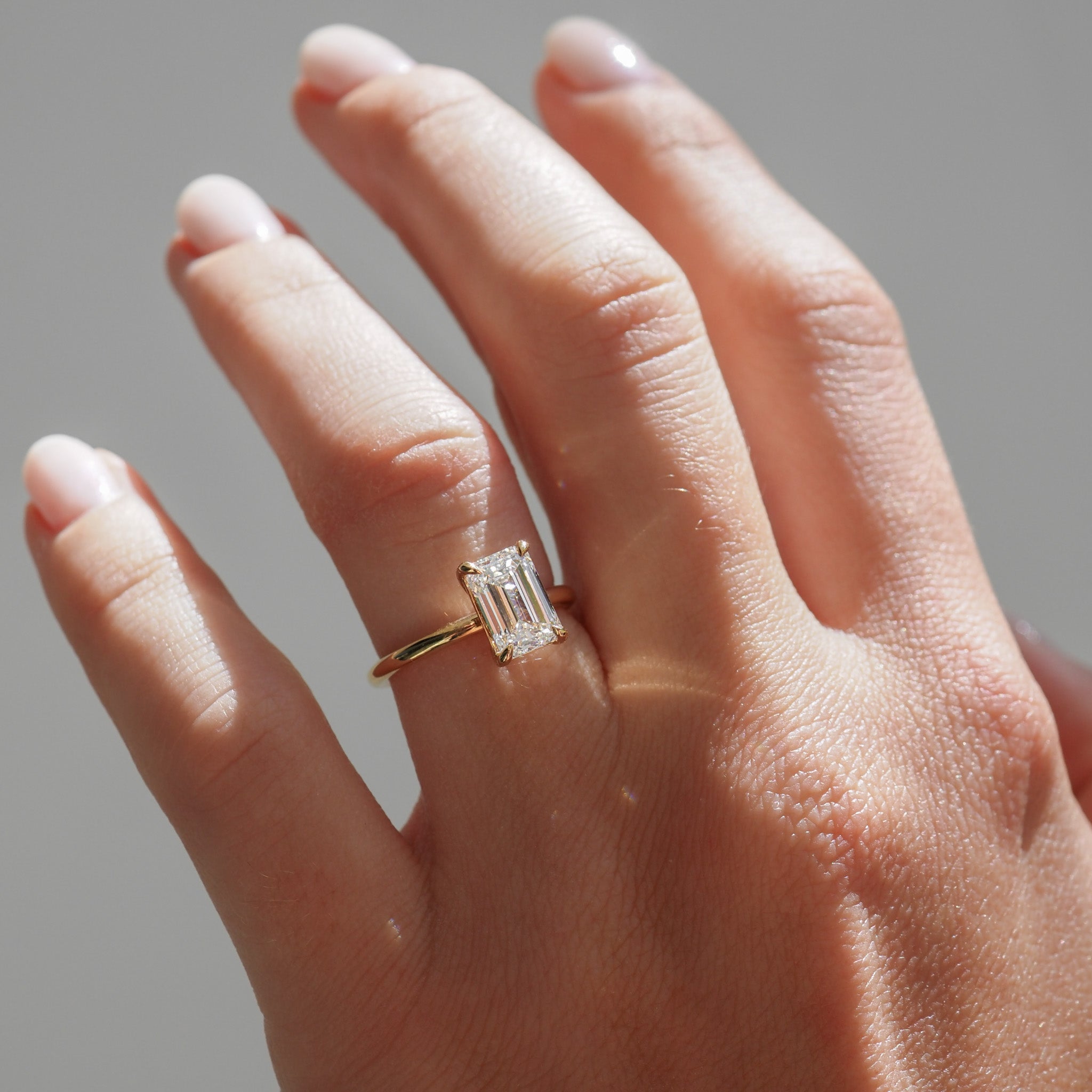 Eva | 2ct Emerald Solitaire Lab-Grown Diamond Engagement Ring