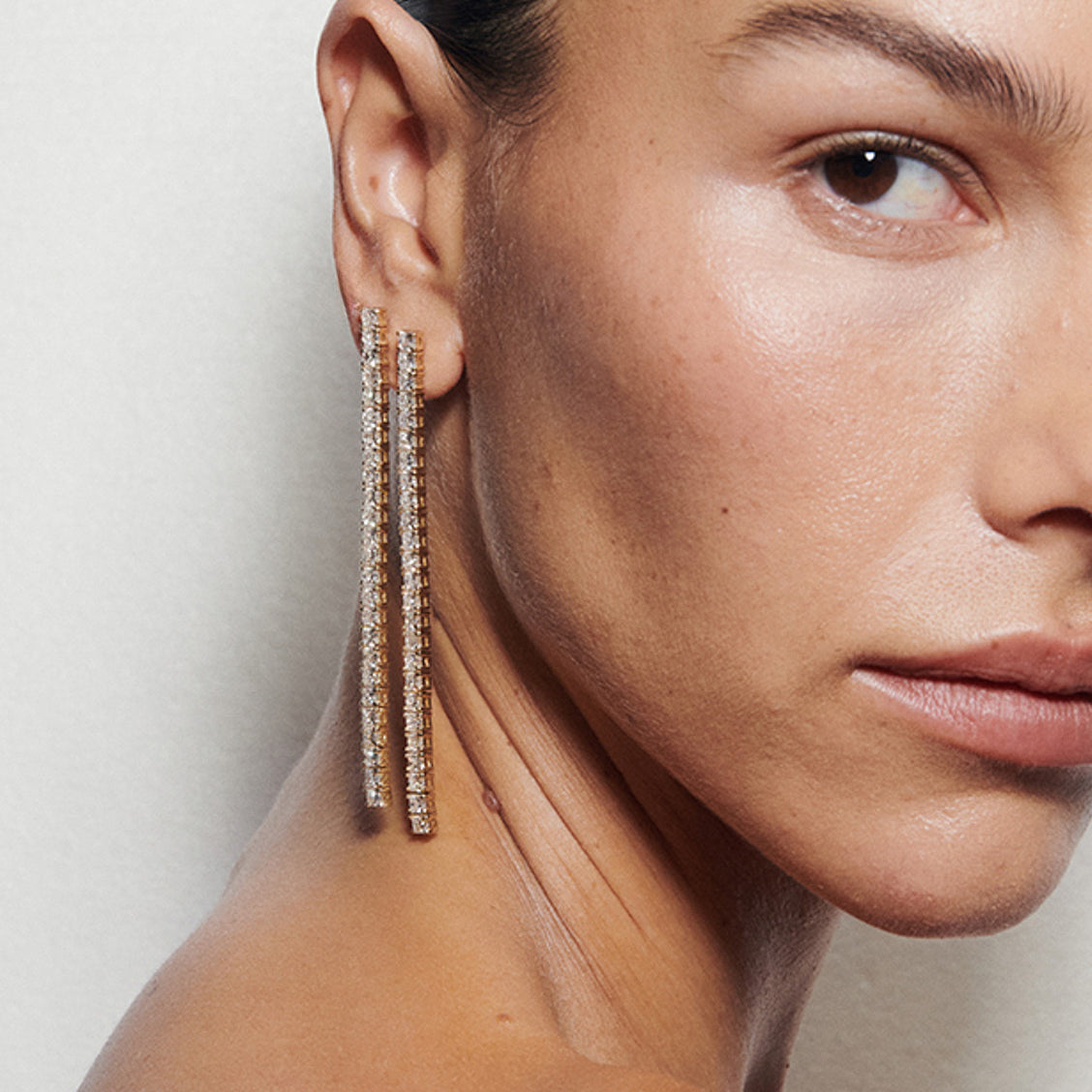 Tennis Earrings | Round Lab-Grown Diamond Drop Earrings