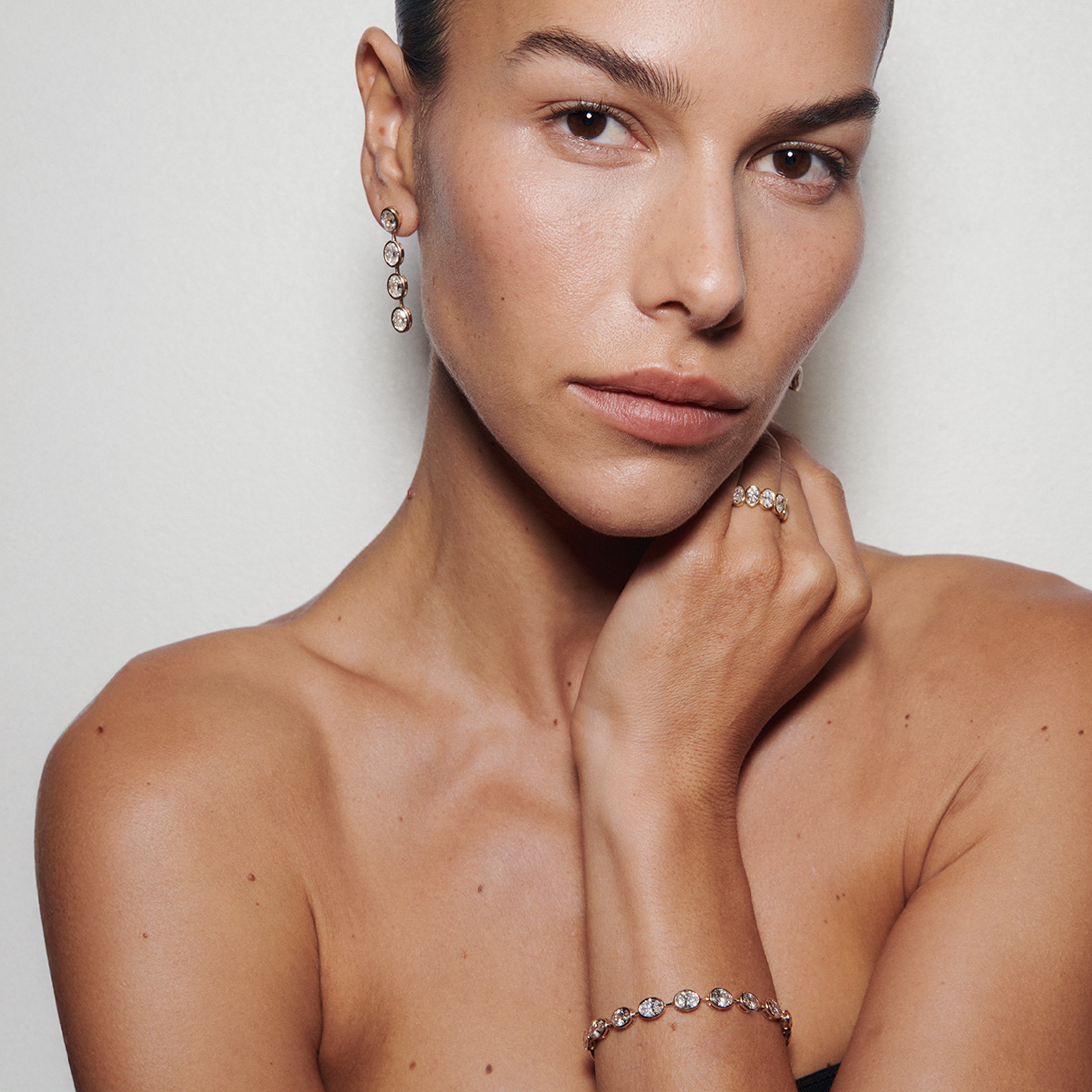 Bezel Tennis Bracelet | East West Oval Lab-Grown Diamond Bracelet