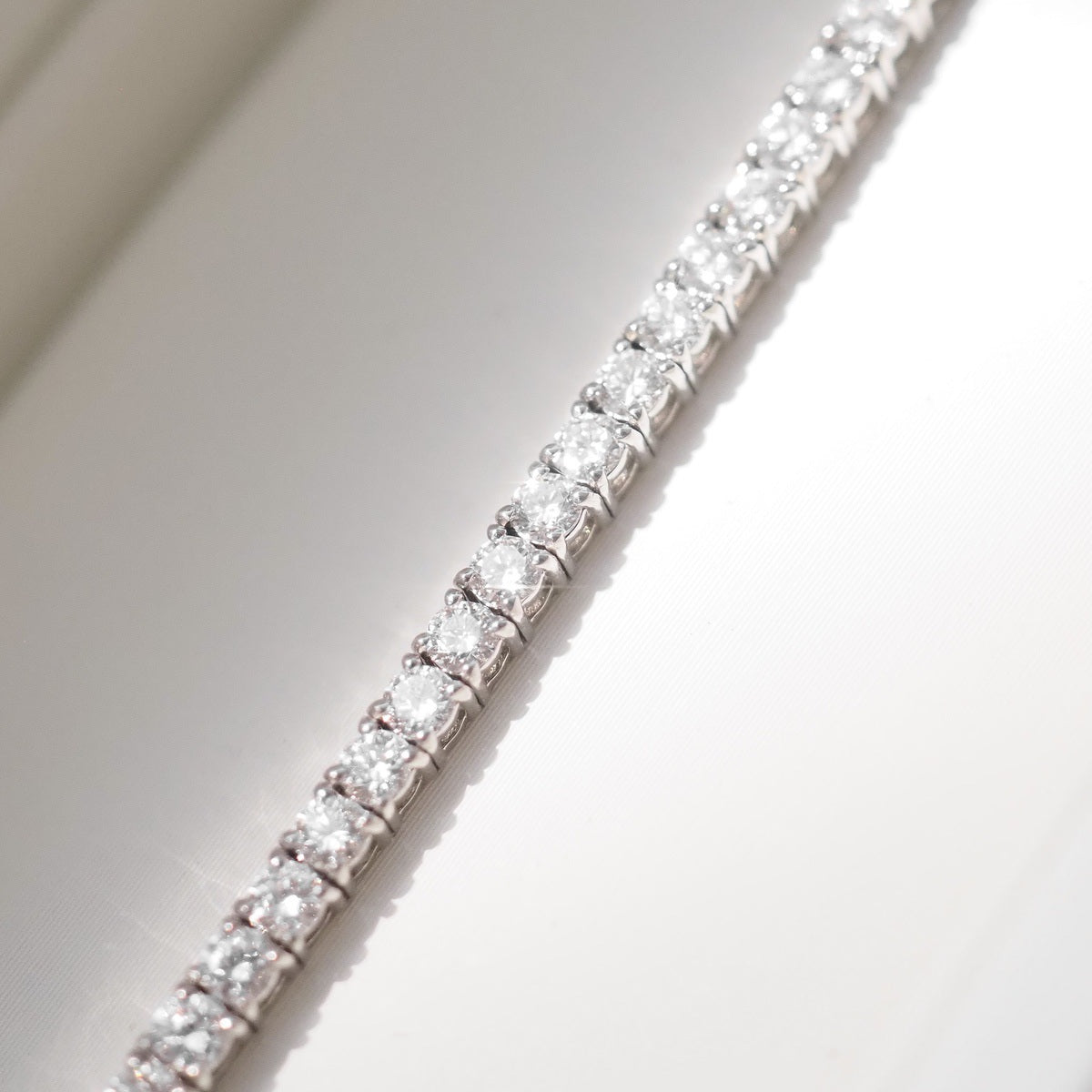 Diamond bracelet on a light background