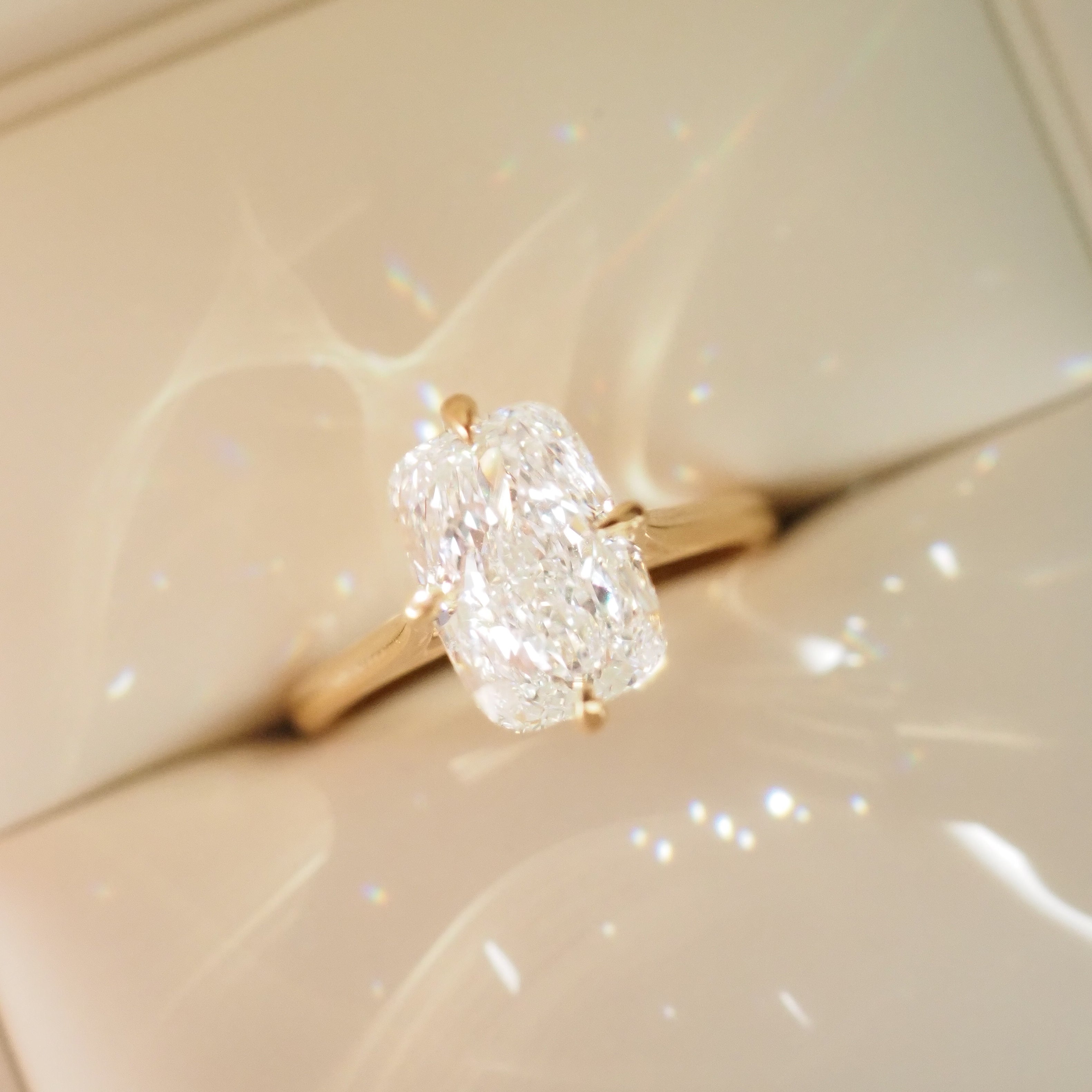 Kali | 3ct Elongated Cushion Lab-Grown Diamond Ring