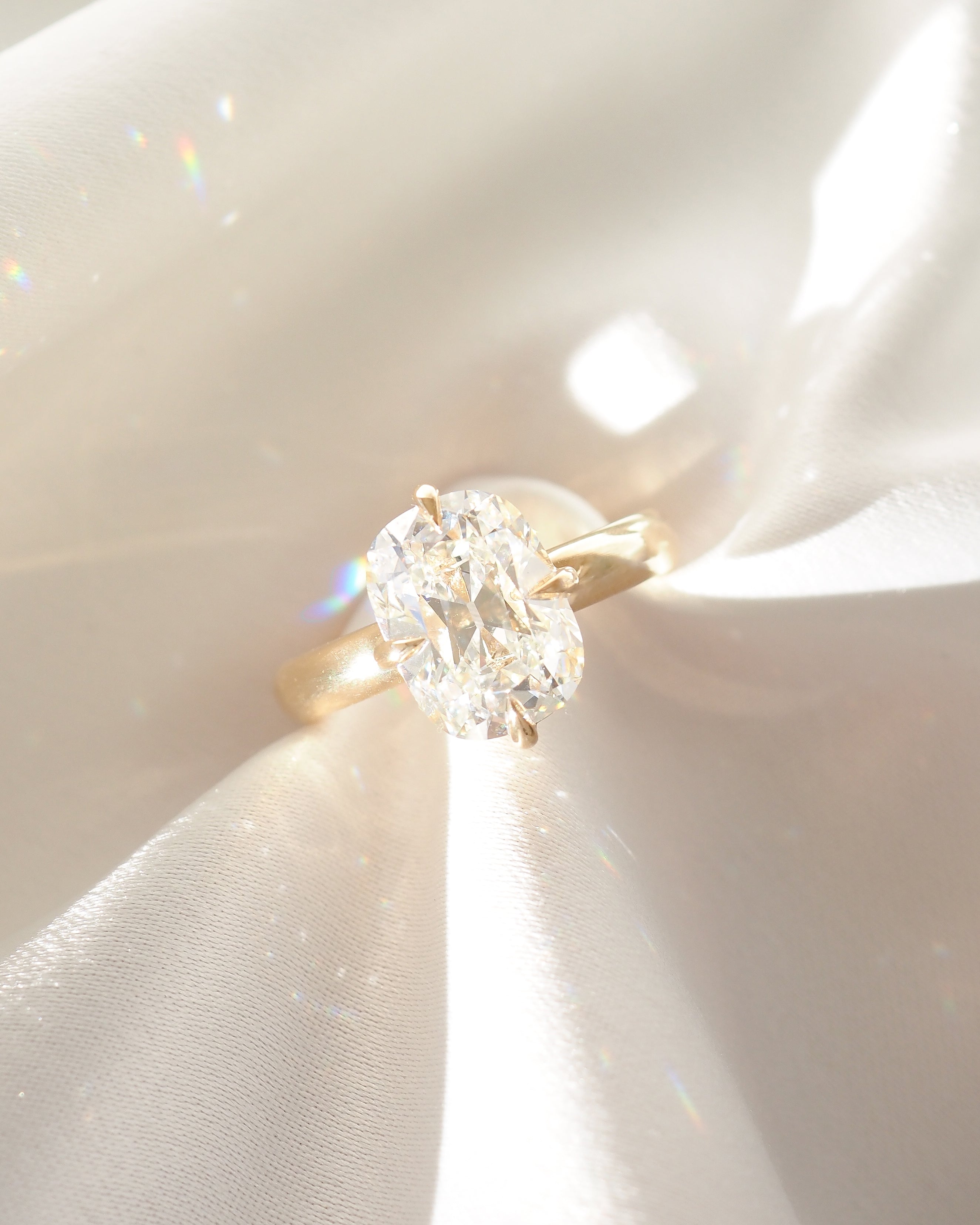 Old Mine Cut Solitaire | 3ct Cushion Lab-Grown Diamond Ring