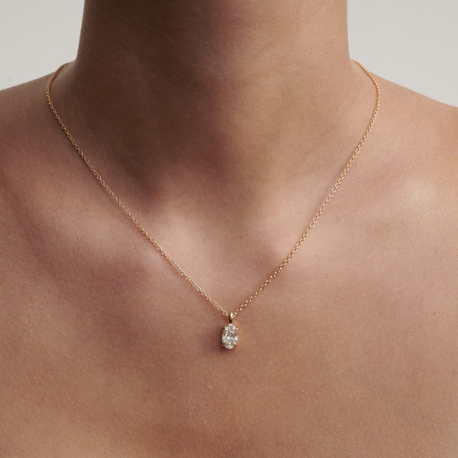 Clara Pendant | 1ct Oval Lab-Grown Diamond Necklace