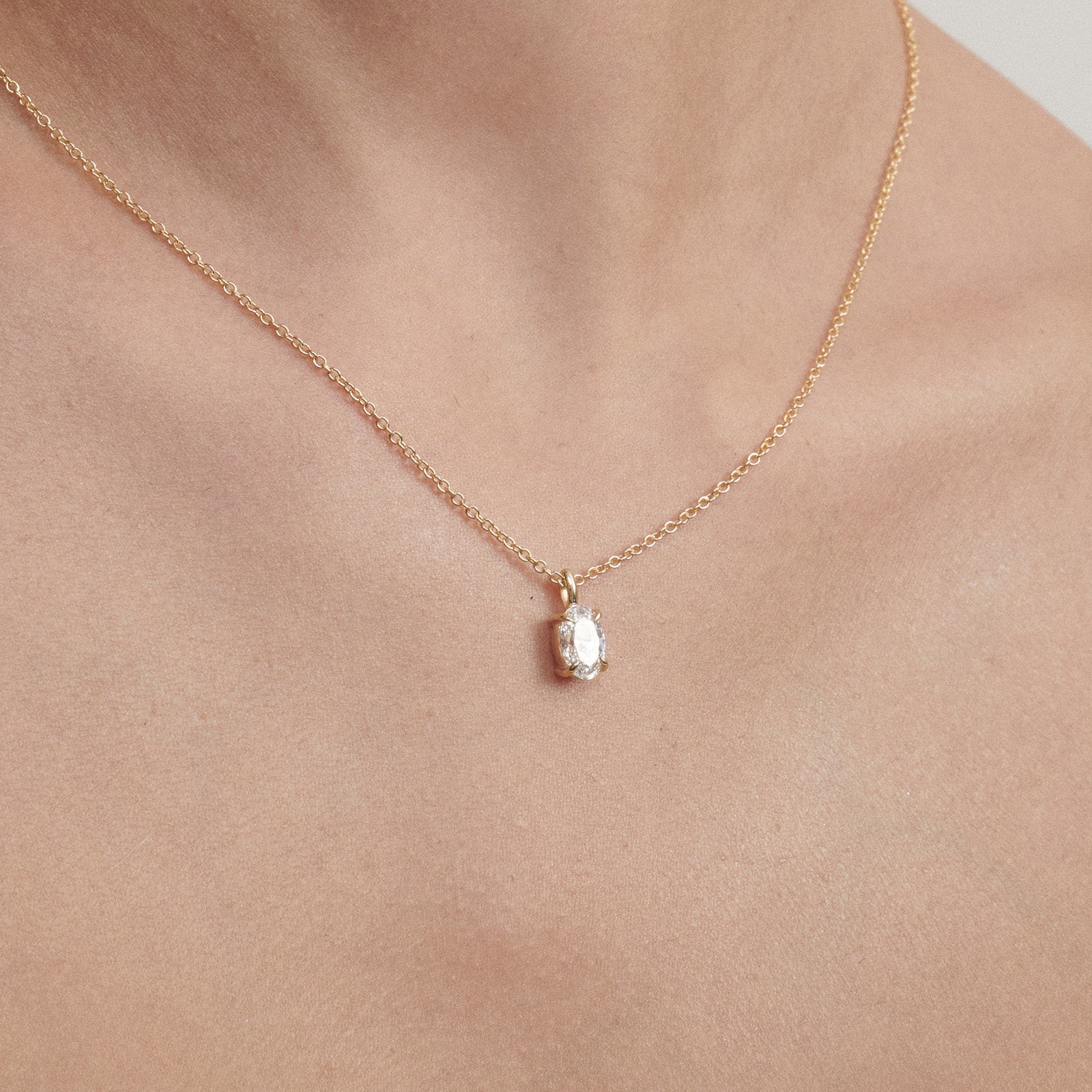 Clara Pendant | Oval Lab-Grown Diamond Necklace