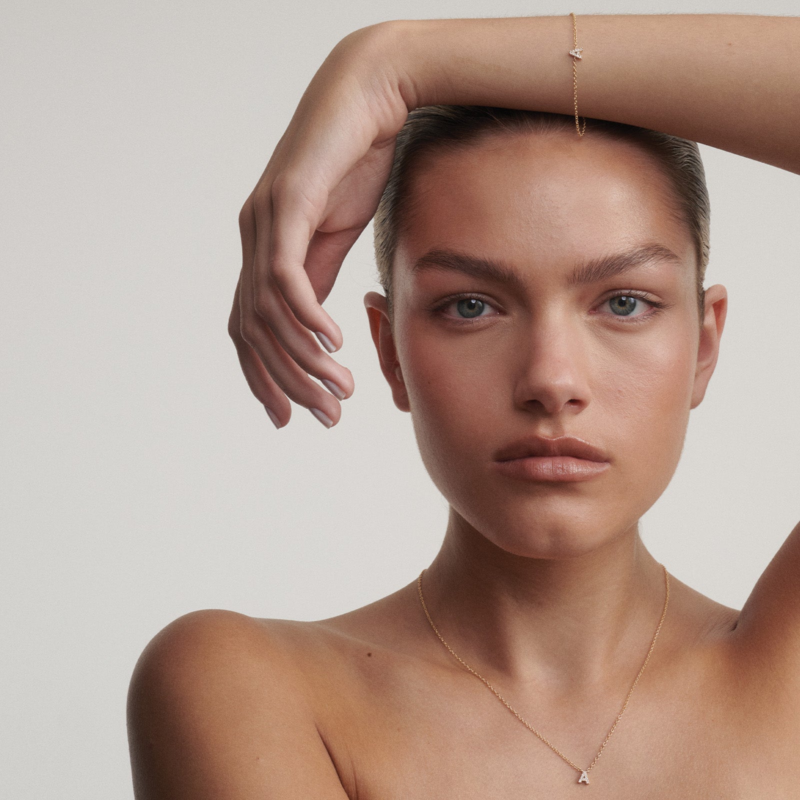 Diamond Letter Bracelet | Fixed Charm with Lab-Grown Diamonds