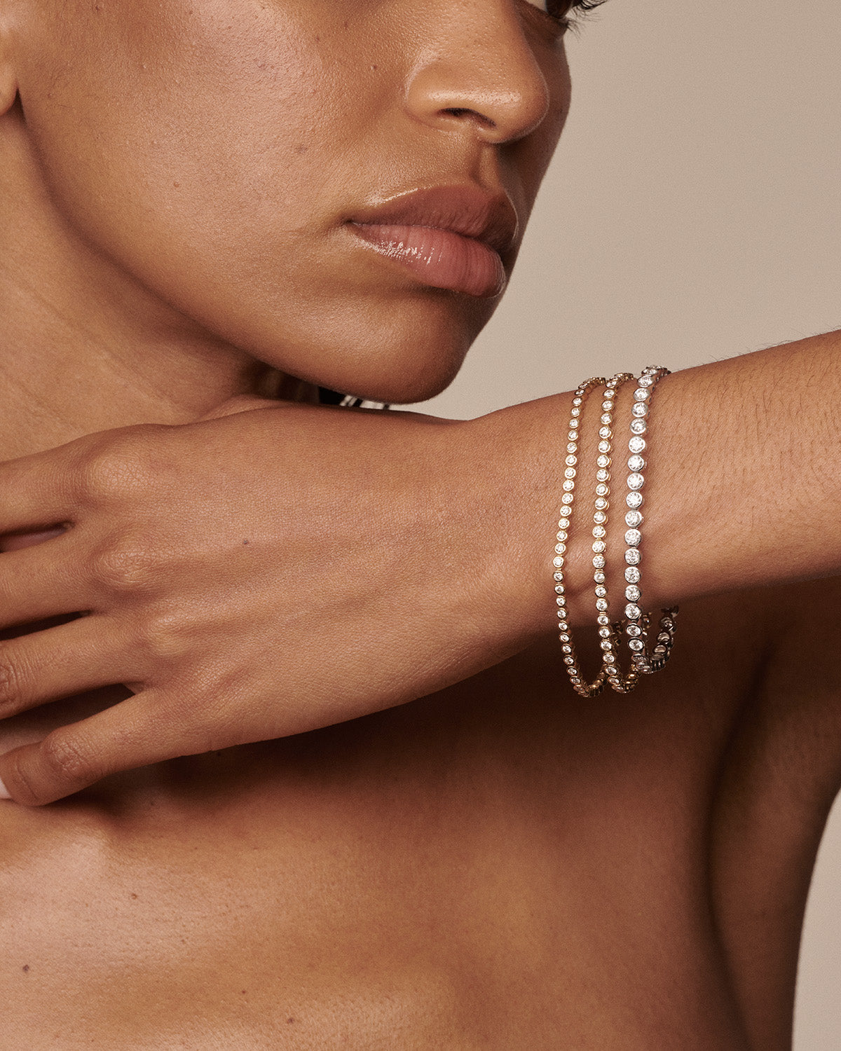 Bezel Tennis Bracelet | Round Lab-Grown Diamond Bracelet