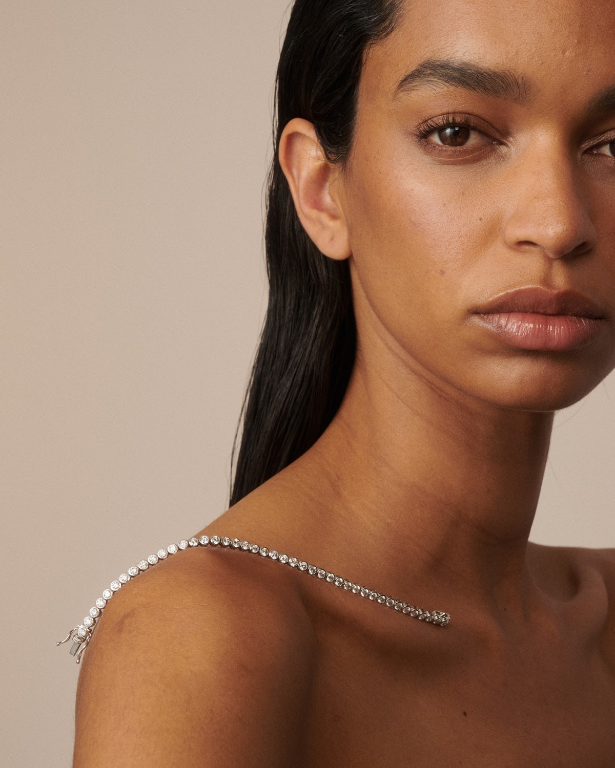 [text overlay: 5ct Bezel Tennis Bracelet]