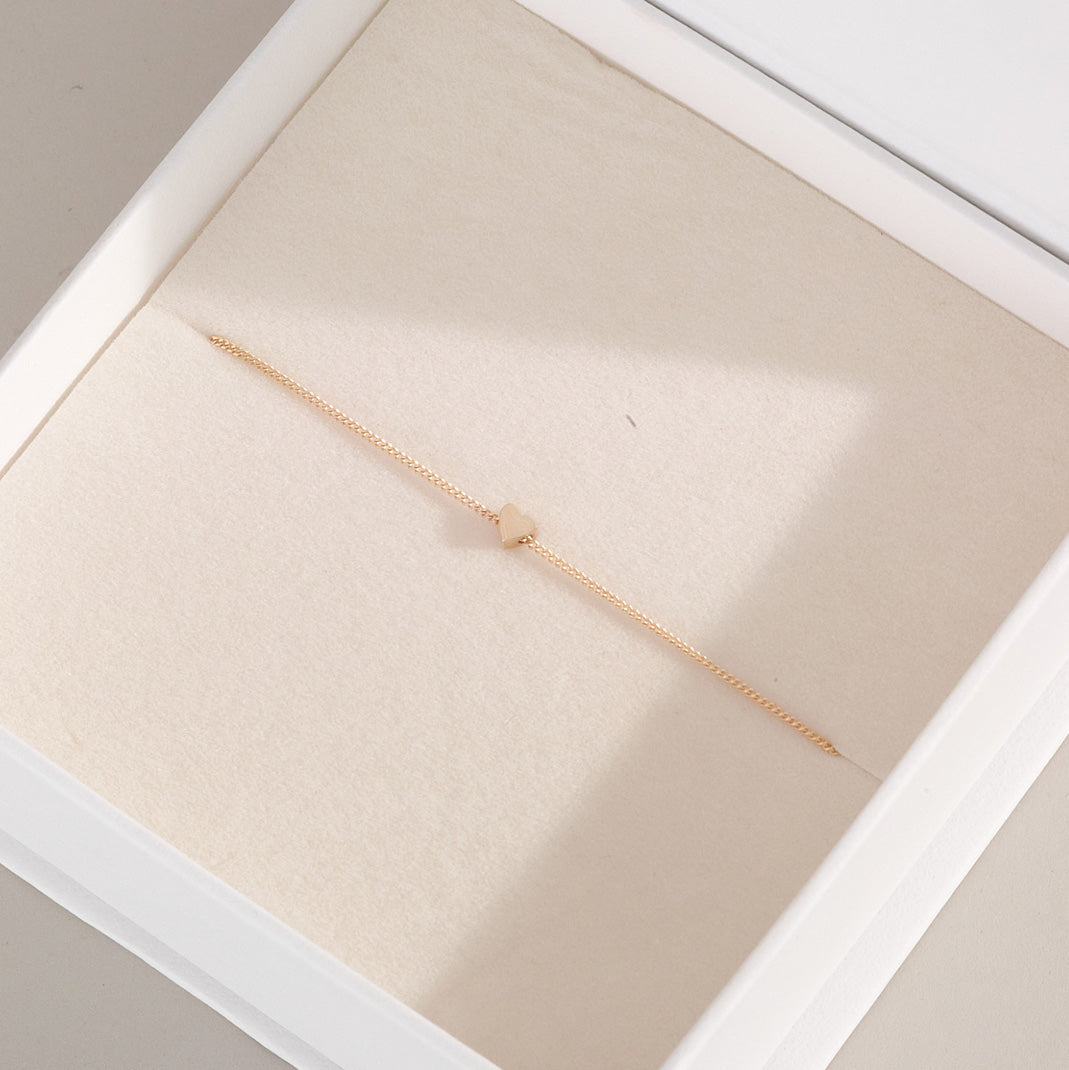 Tiny Heart Necklace | Sliding Charm