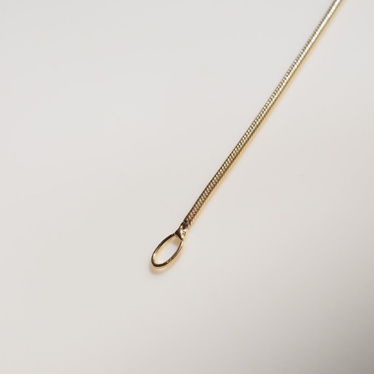 a flat lay of our Snake Chain Drops styled on a cream background