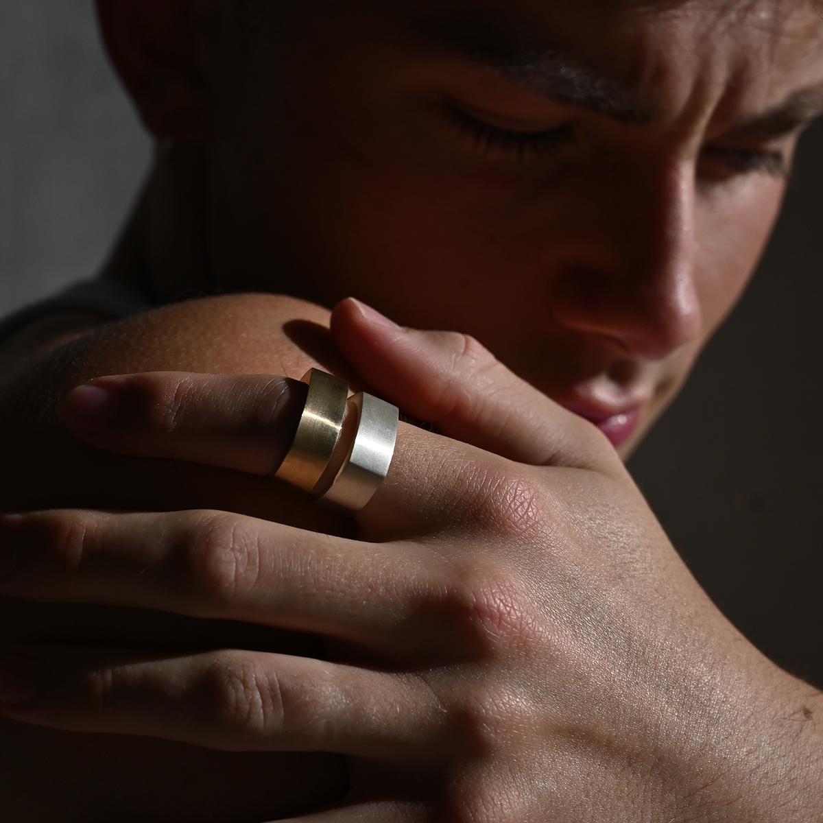 Flat wedding hot sale band with diamonds