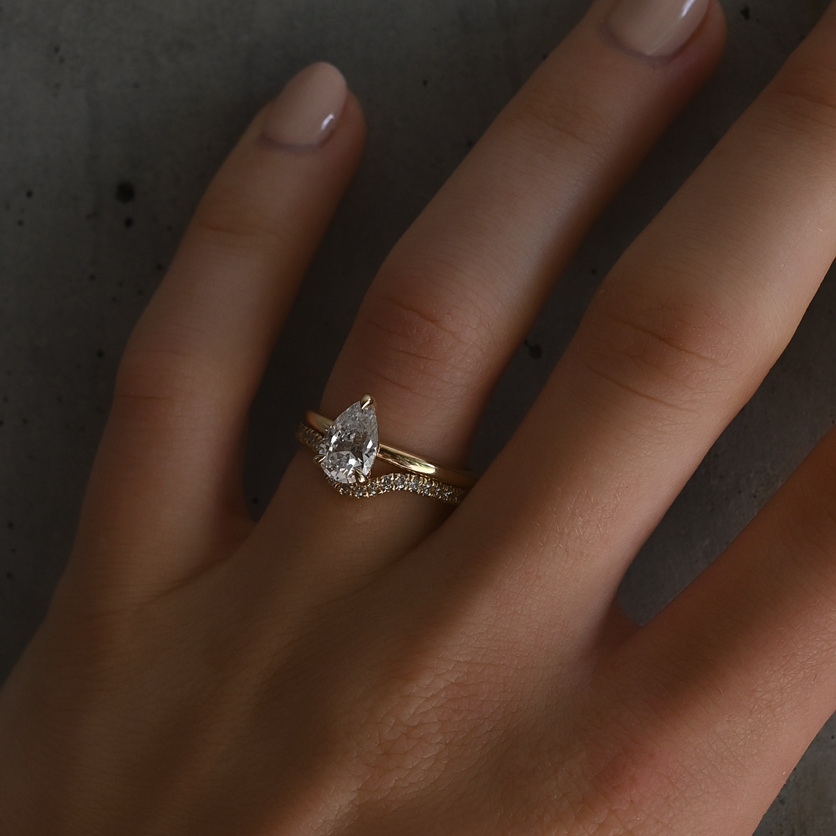 Pia Lab Grown Diamond Curved Wedding Ring Kate Kole