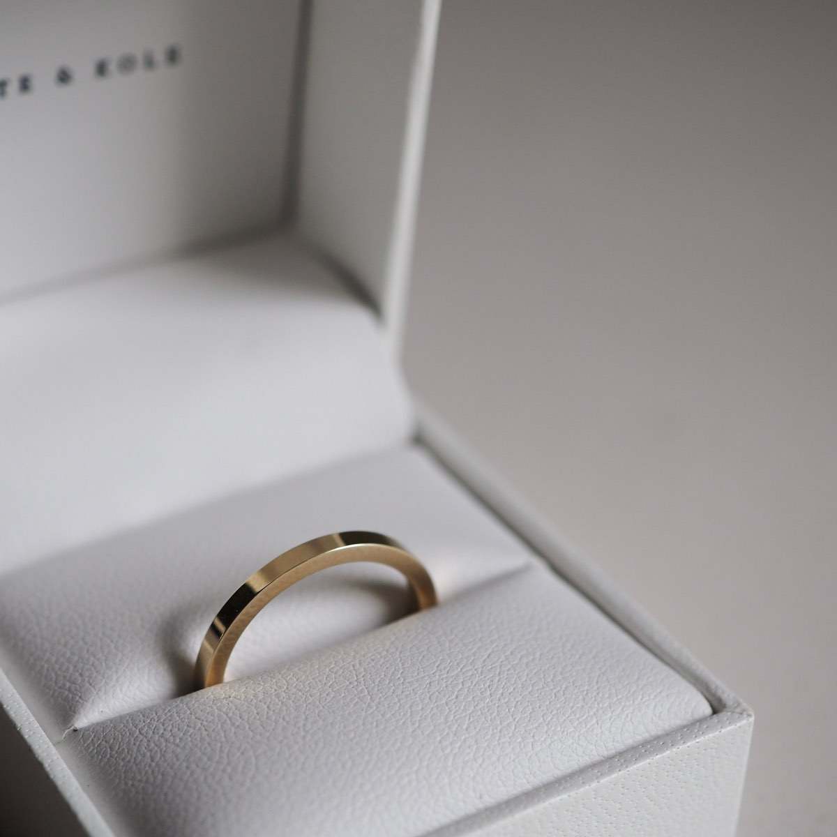 A signature staple piece for the modern minimalist — designed with a simple square profile band that works perfectly in a stack or worn alone.