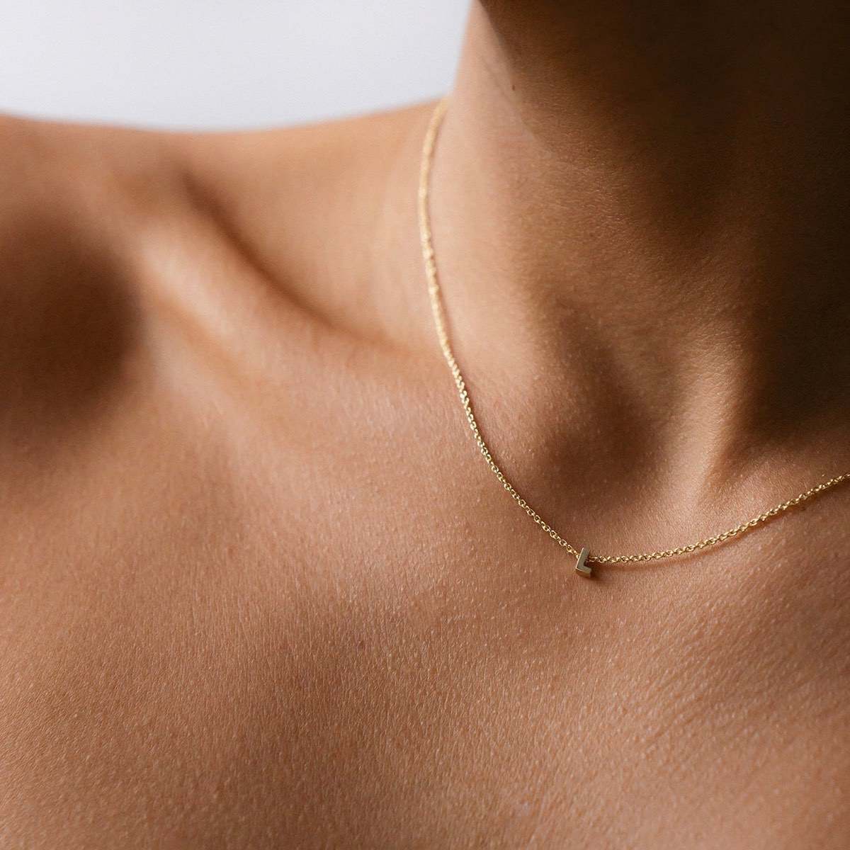 14K Rose Gold Letter L Diamond Initial Pendant Necklace (1/10cttw) 18-inch  Box Chain by Diamond Wish - Walmart.com