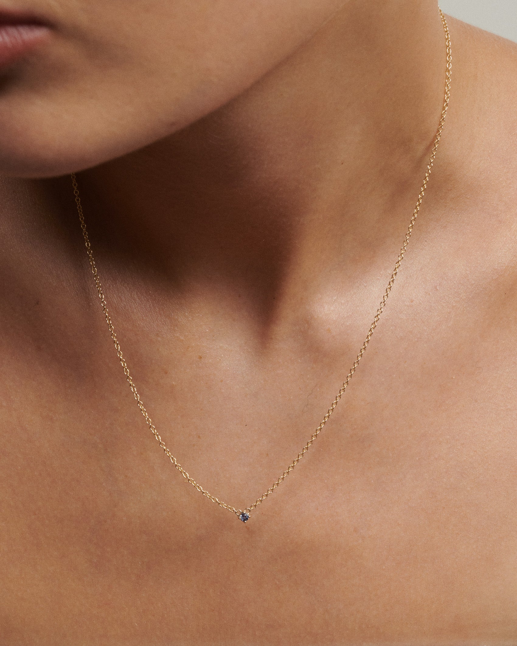 Tiny Birthstone Necklace | Archive Gemstone Necklace
