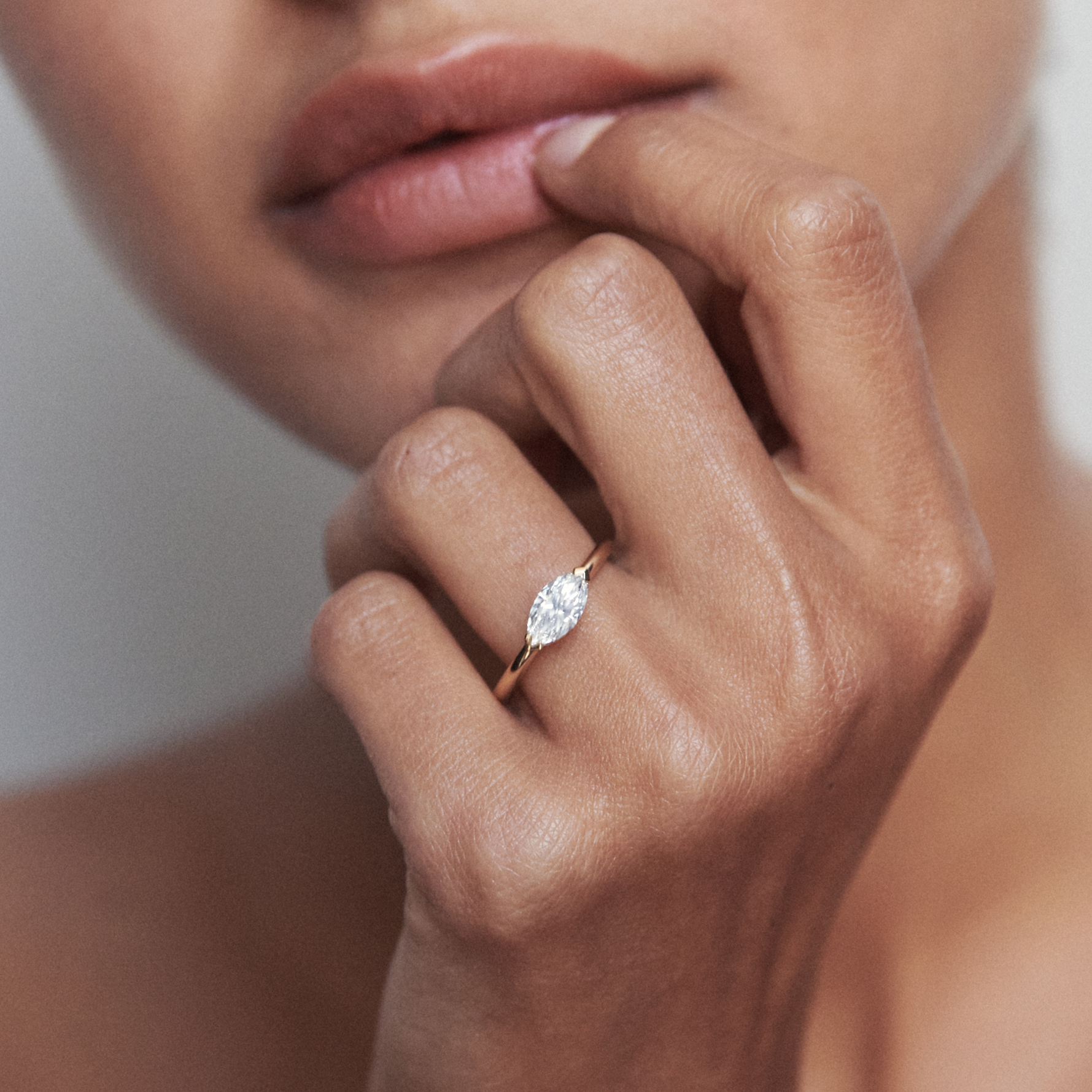 Crescent | Marquise Lab-Grown Diamond Engagement Ring