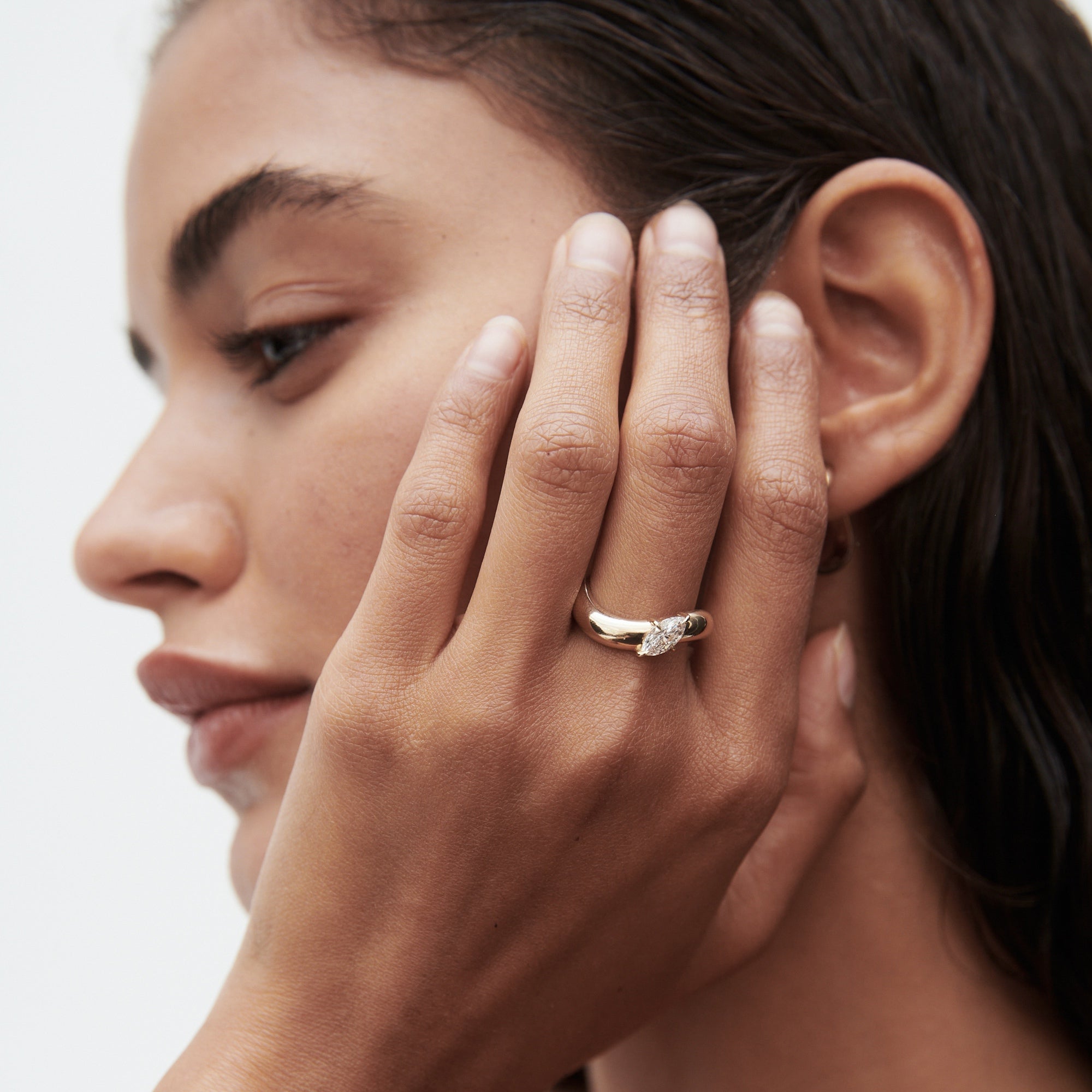 Awa Bold with Marquise Lab-Grown Diamond Engagement Ring