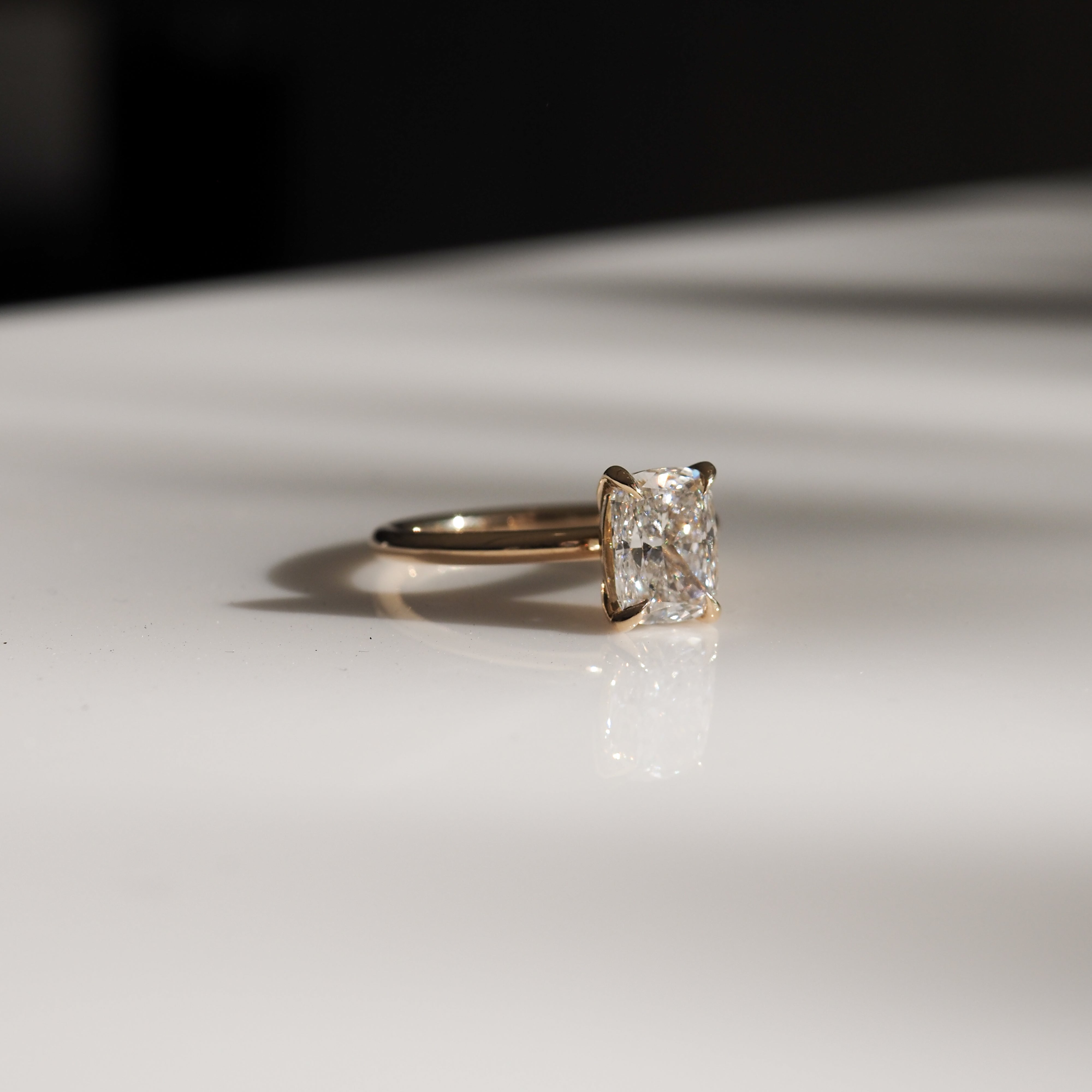 Khia | Elongated Cushion Lab-Grown Diamond Engagement Ring