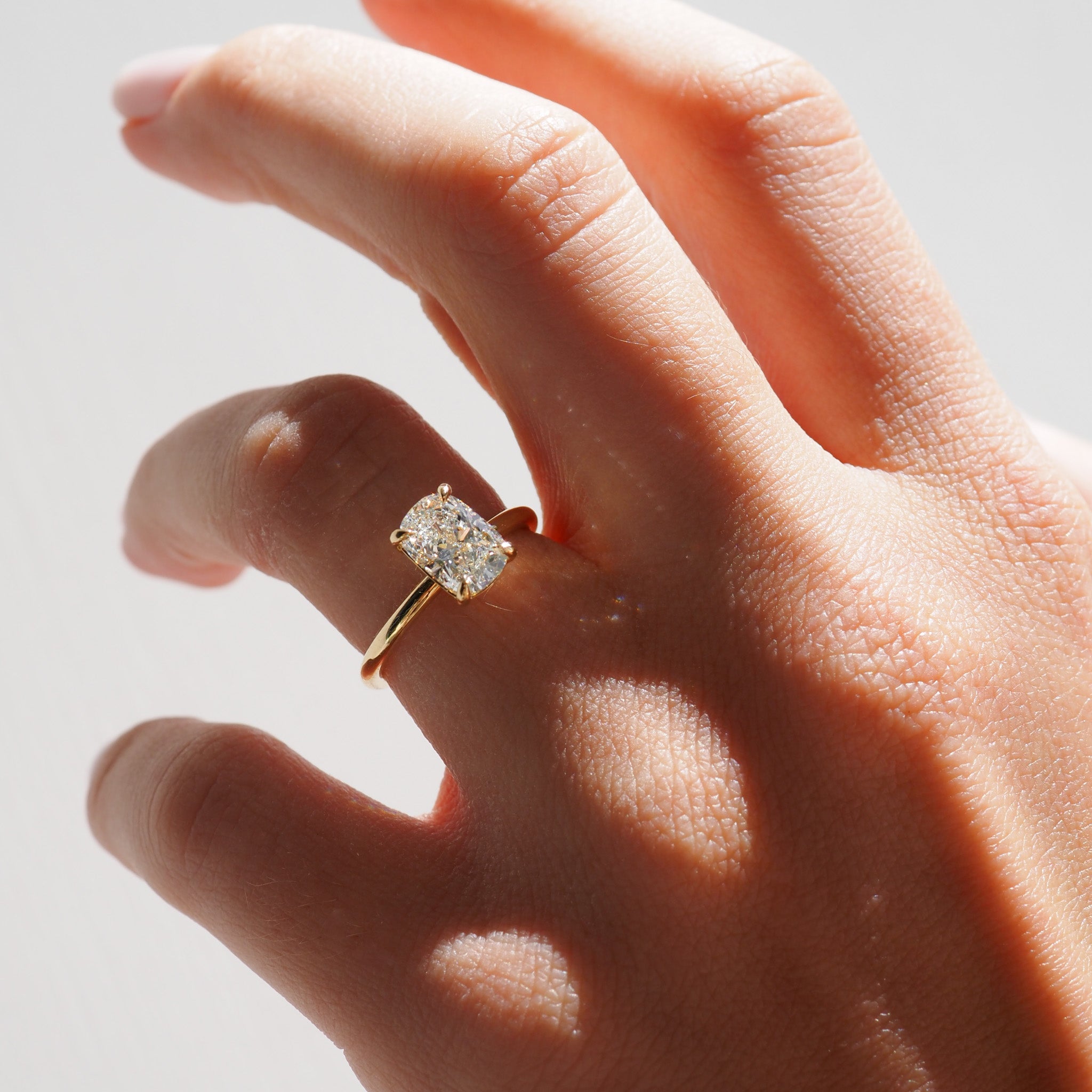 Khia | 1.5ct Elongated Cushion Solitaire Lab-Grown Diamond Engagement Ring