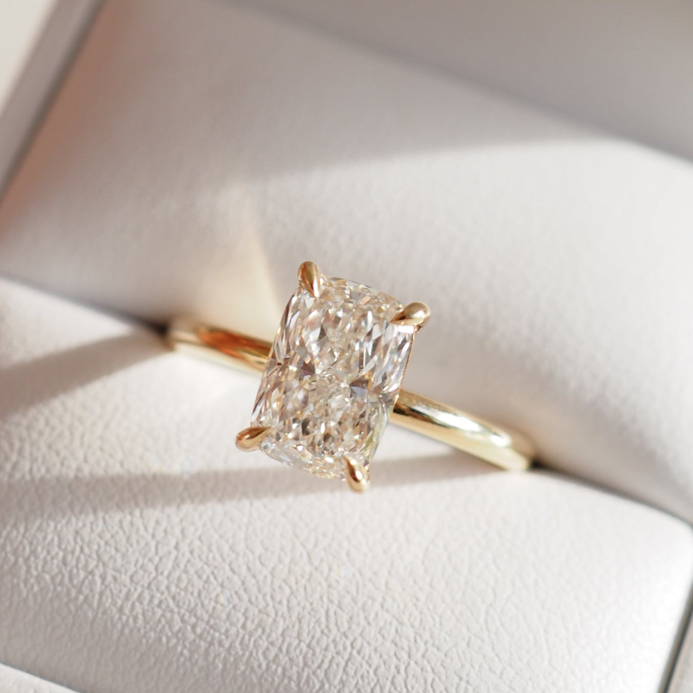 Khia | 2ct Elongated Cushion Solitaire Lab-Grown Diamond Engagement Ring