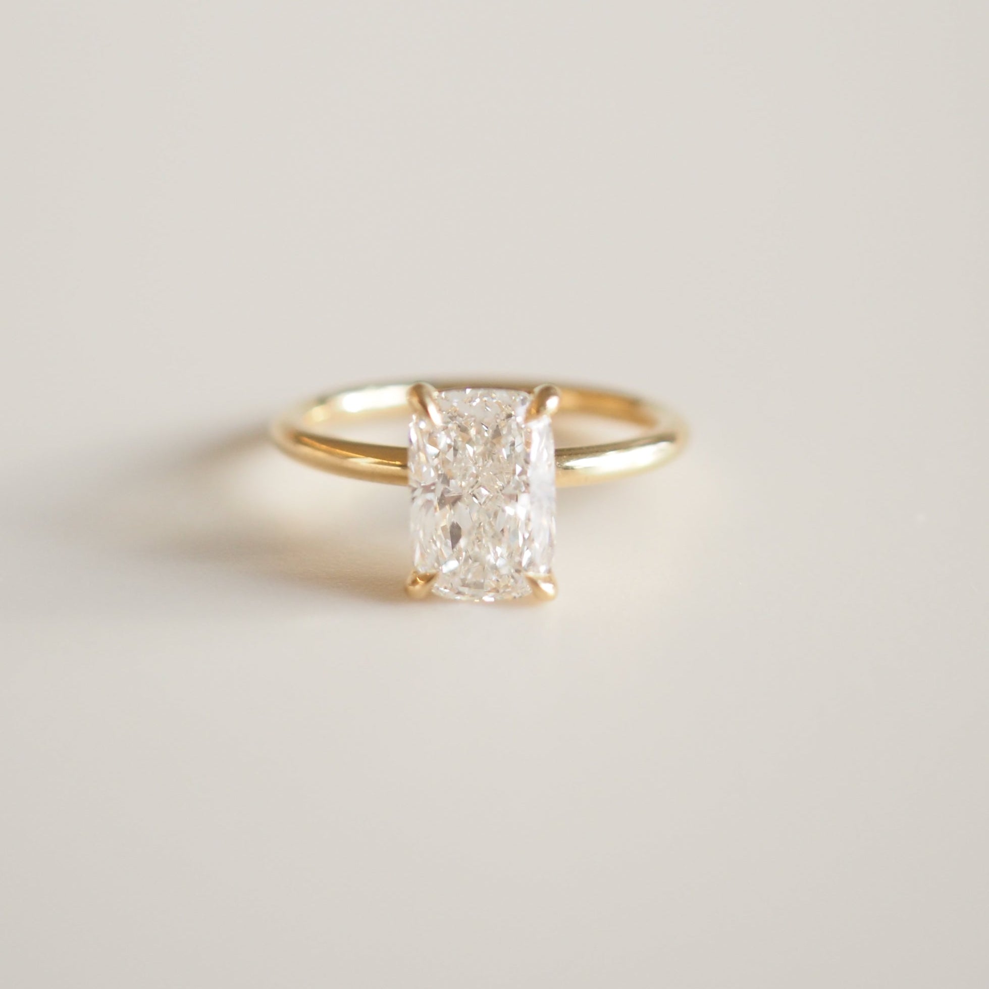 Khia | 2ct Elongated Cushion Solitaire Lab-Grown Diamond Engagement Ring