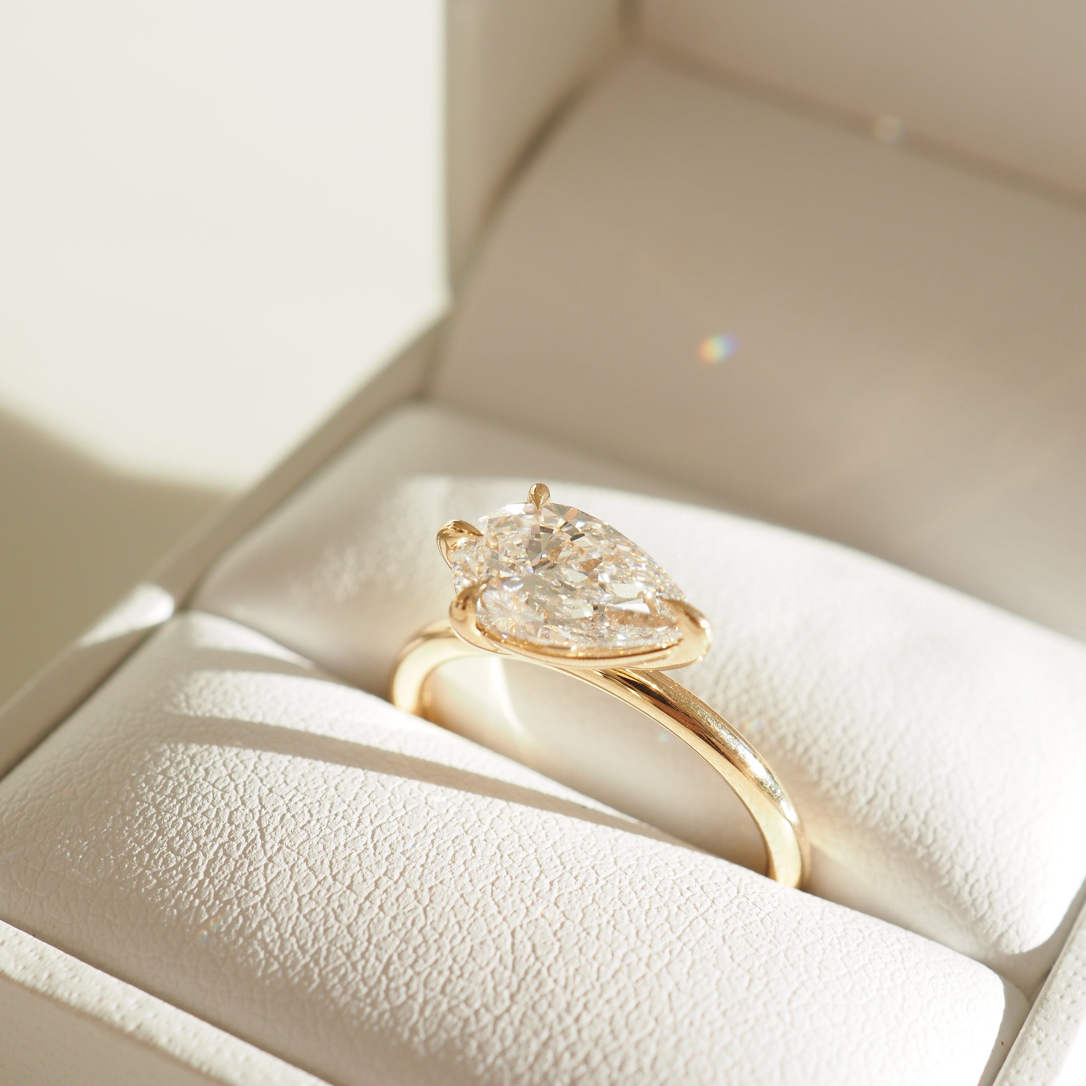 Lara | 1.5ct Pear Solitaire Lab-Grown Diamond Engagement Ring