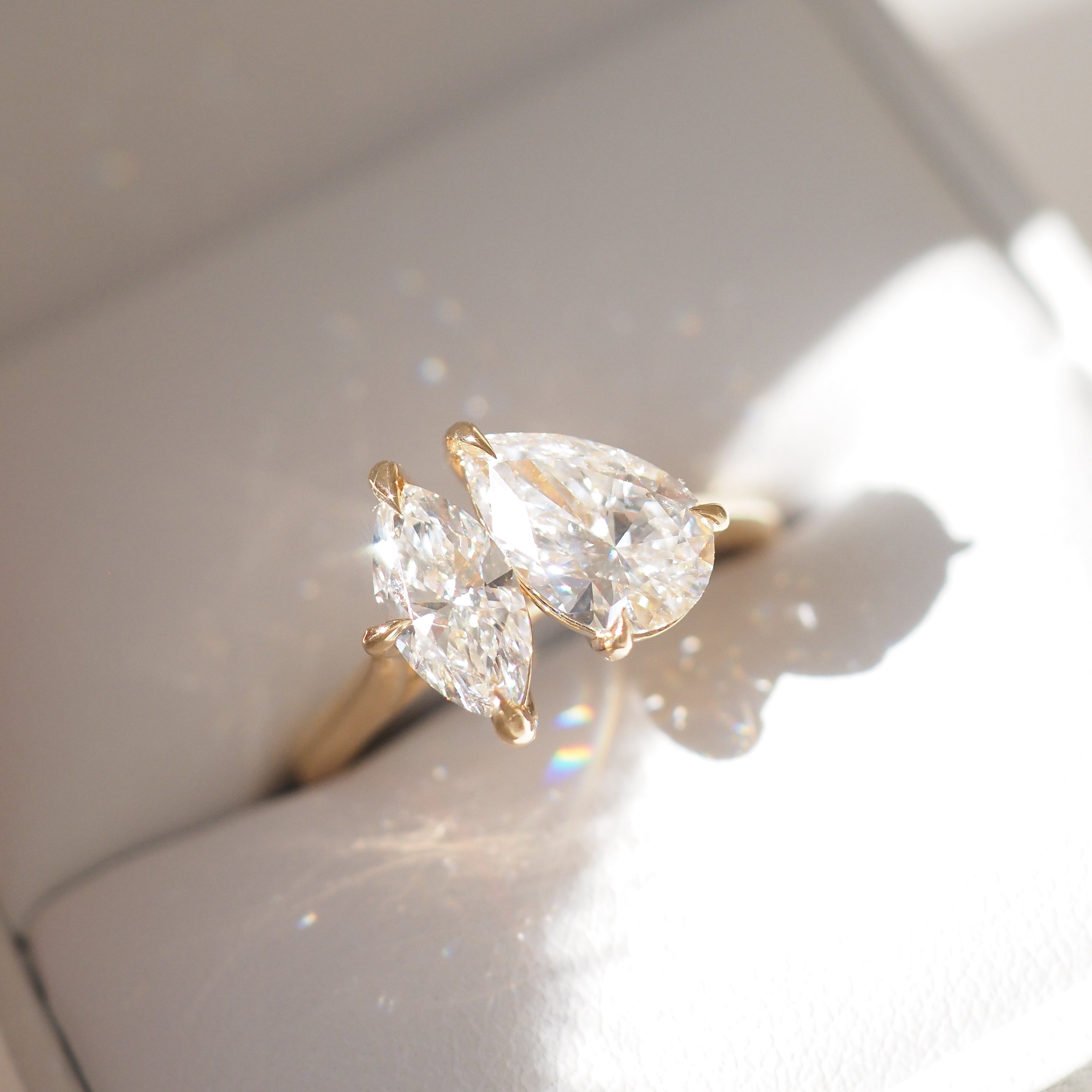 Léa | 1.5ct Pear & Marquise Toi et Moi Lab-Grown Diamond Ring