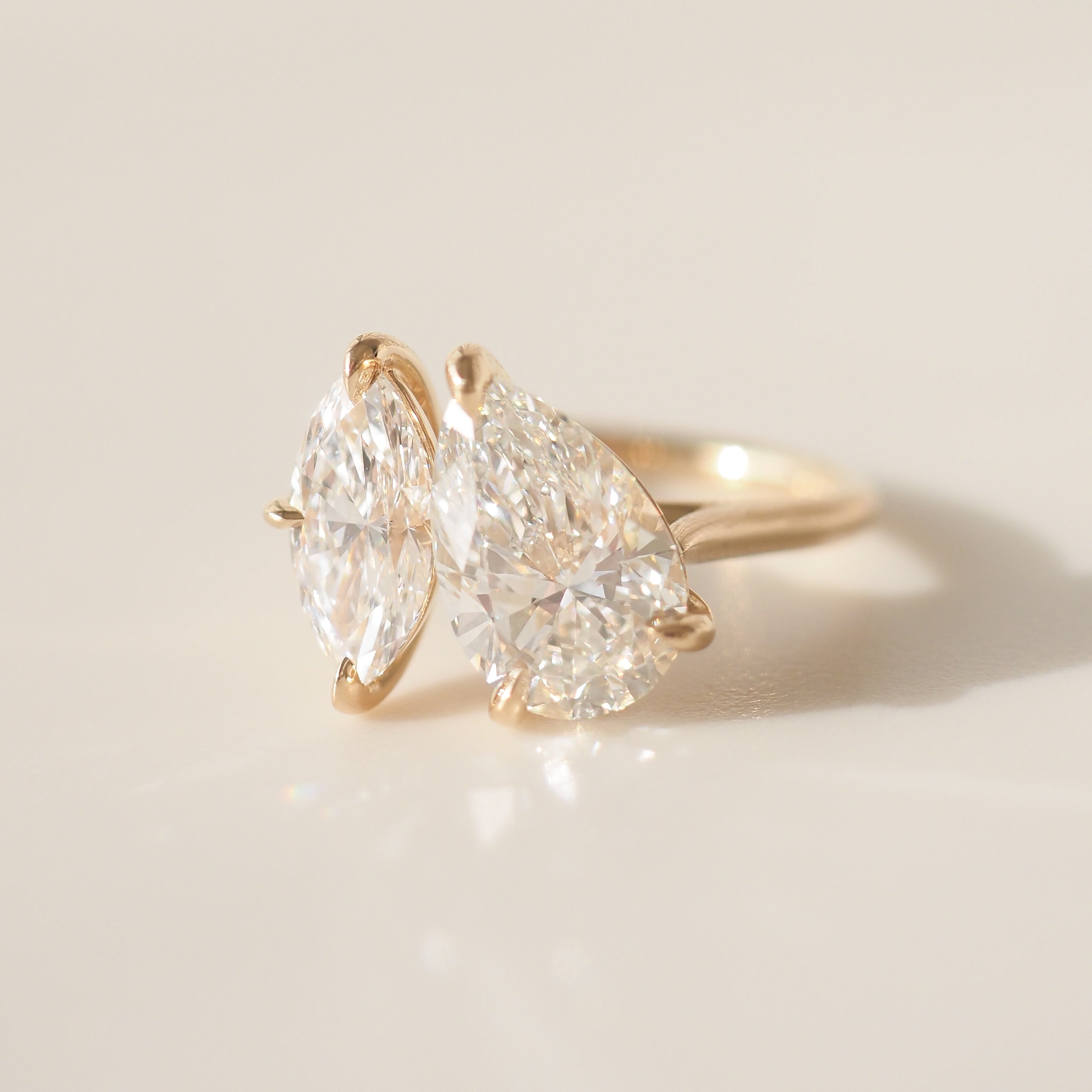 Léa | 3.3ct Pear & Marquise Toi et Moi Lab-Grown Diamond Ring