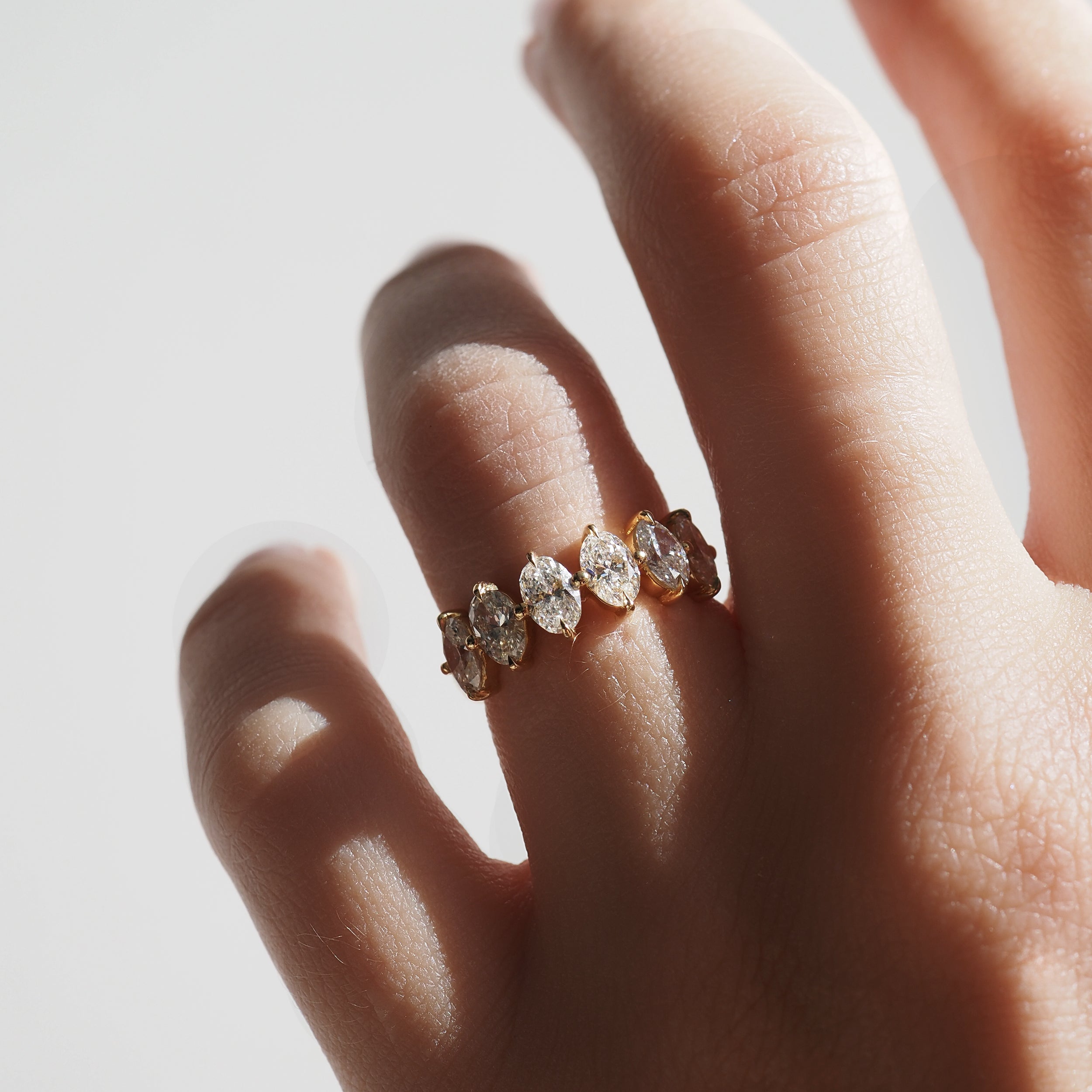 Lena | Archive Oval Diamond Wedding Ring