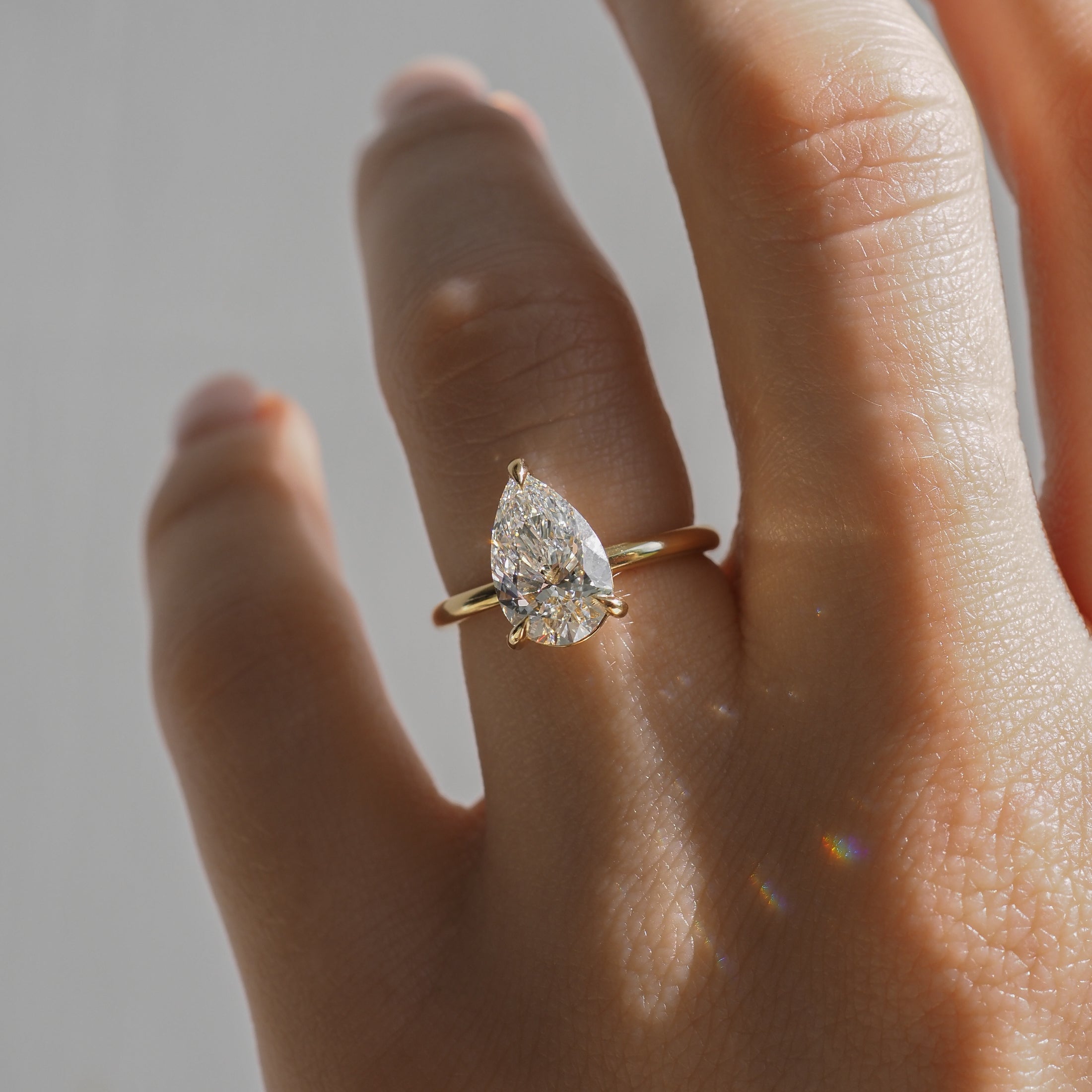 Lyla | Pear Solitaire Lab-Grown Diamond Engagement Ring