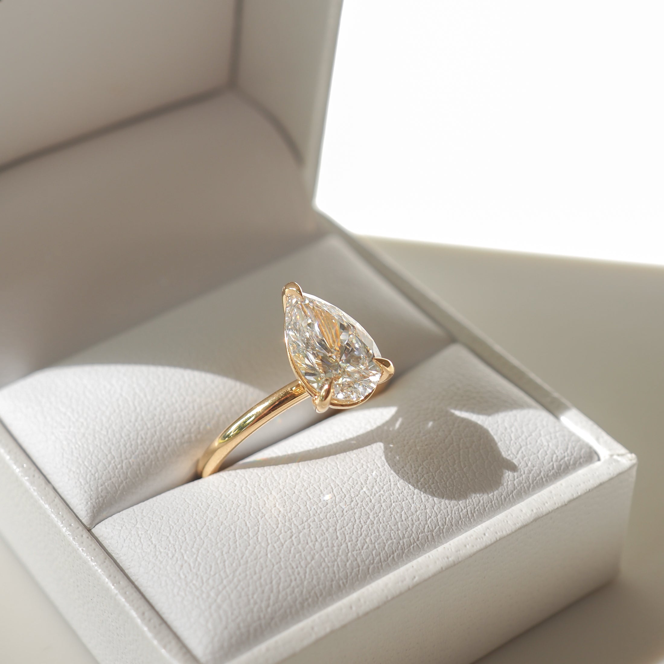 Lyla | Pear Solitaire Lab-Grown Diamond Engagement Ring