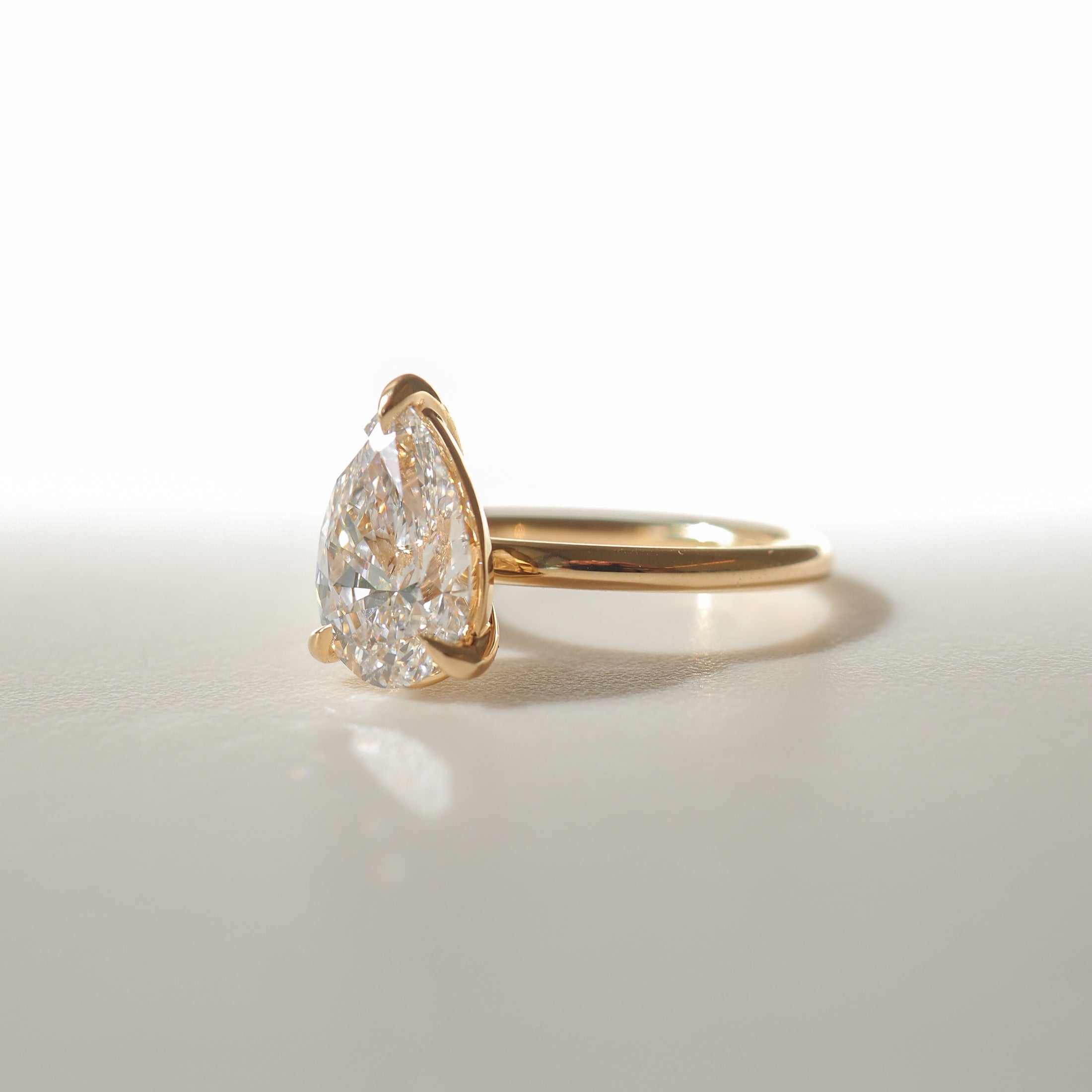 Lyla | Pear Solitaire Lab-Grown Diamond Engagement Ring