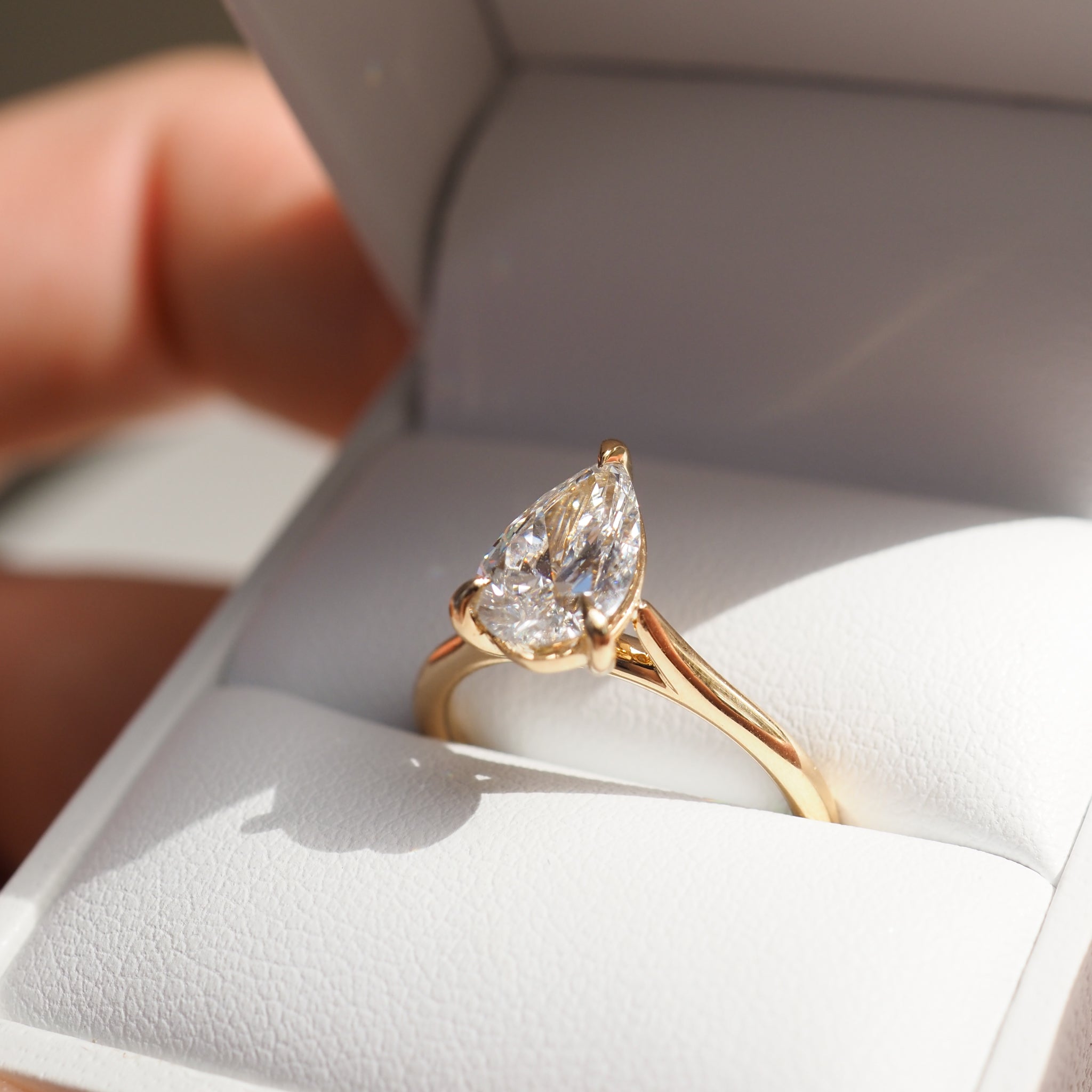 Lyla | 1.53ct Pear Lab-Grown Diamond Engagement Ring Ready to Wear