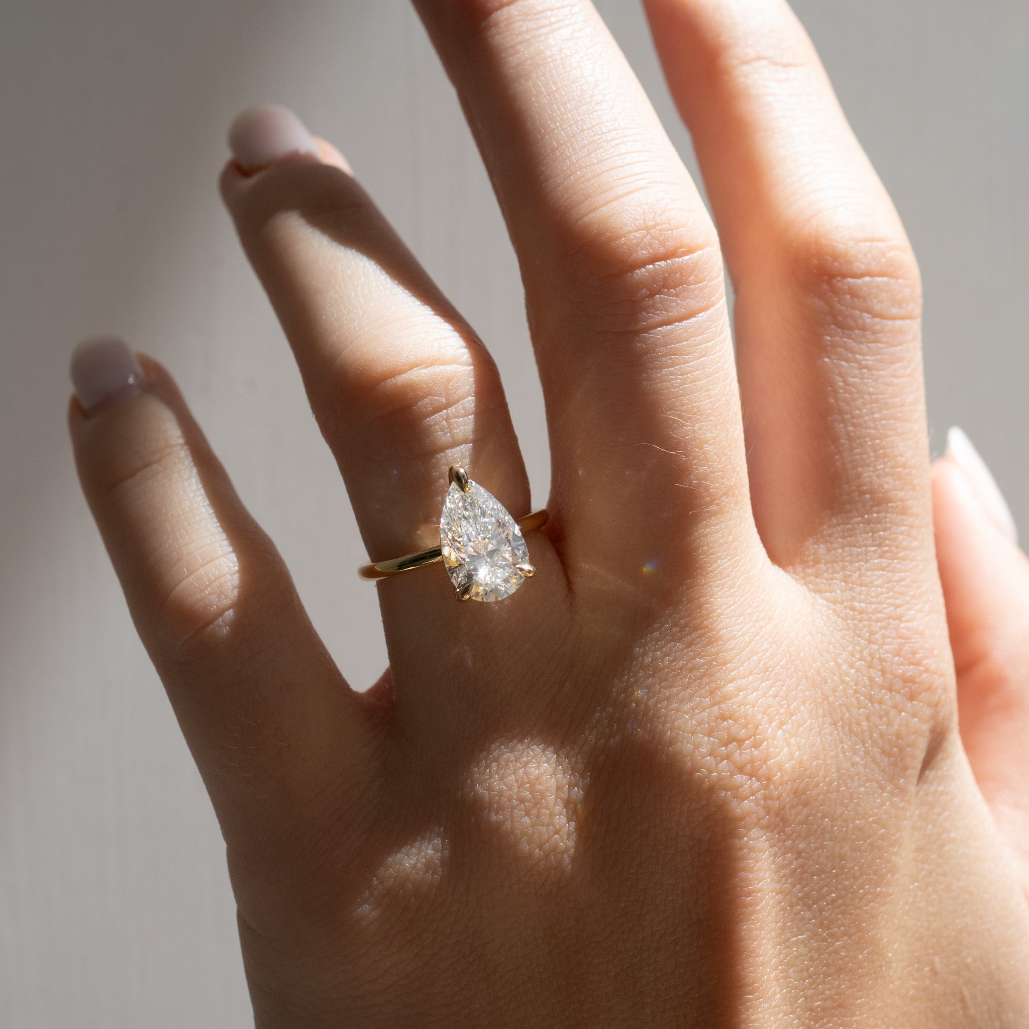 Lyla | 3ct Pear Solitaire Lab-Grown Diamond Engagement Ring