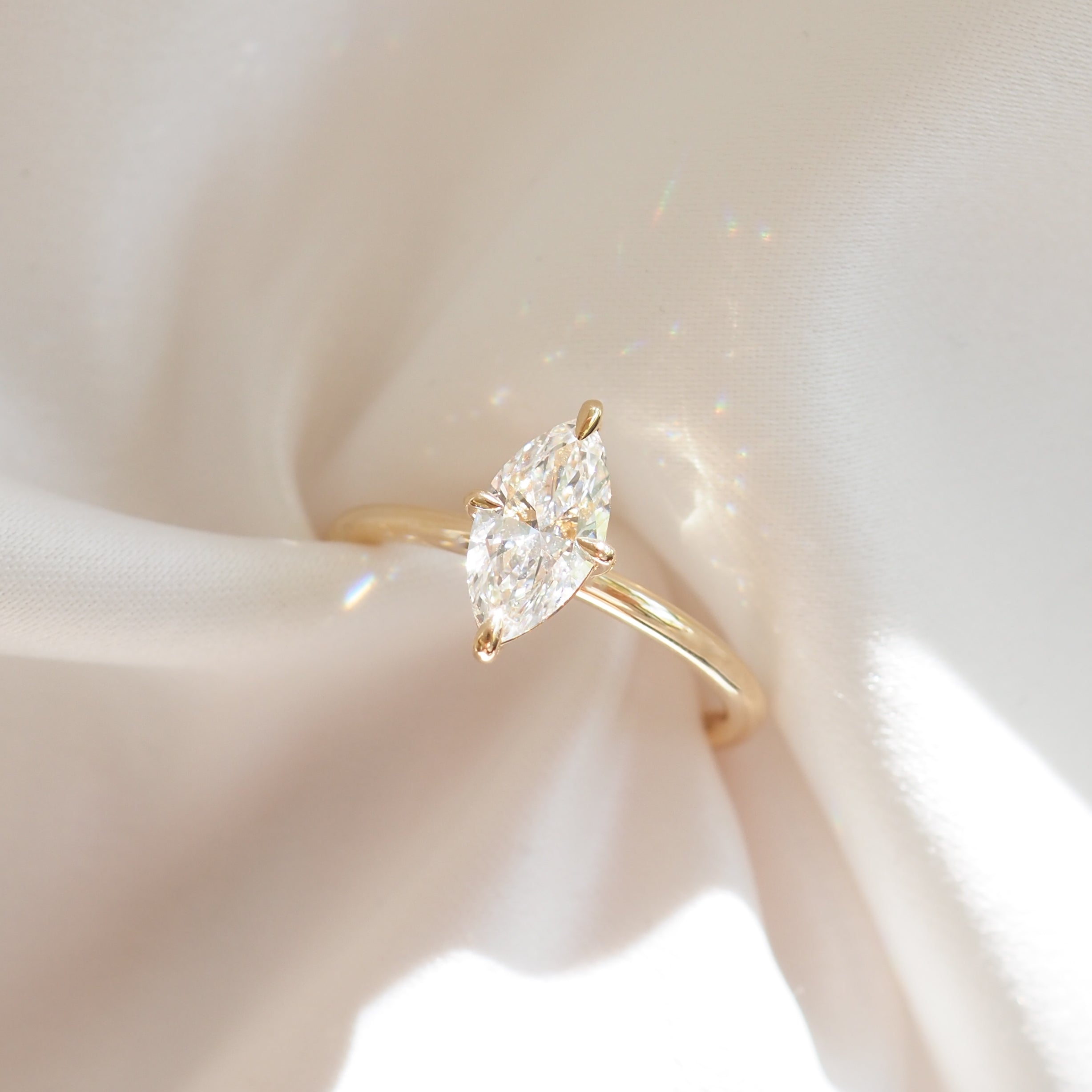 Mae | 1ct Marquise Solitaire Lab-Grown Diamond Engagement Ring