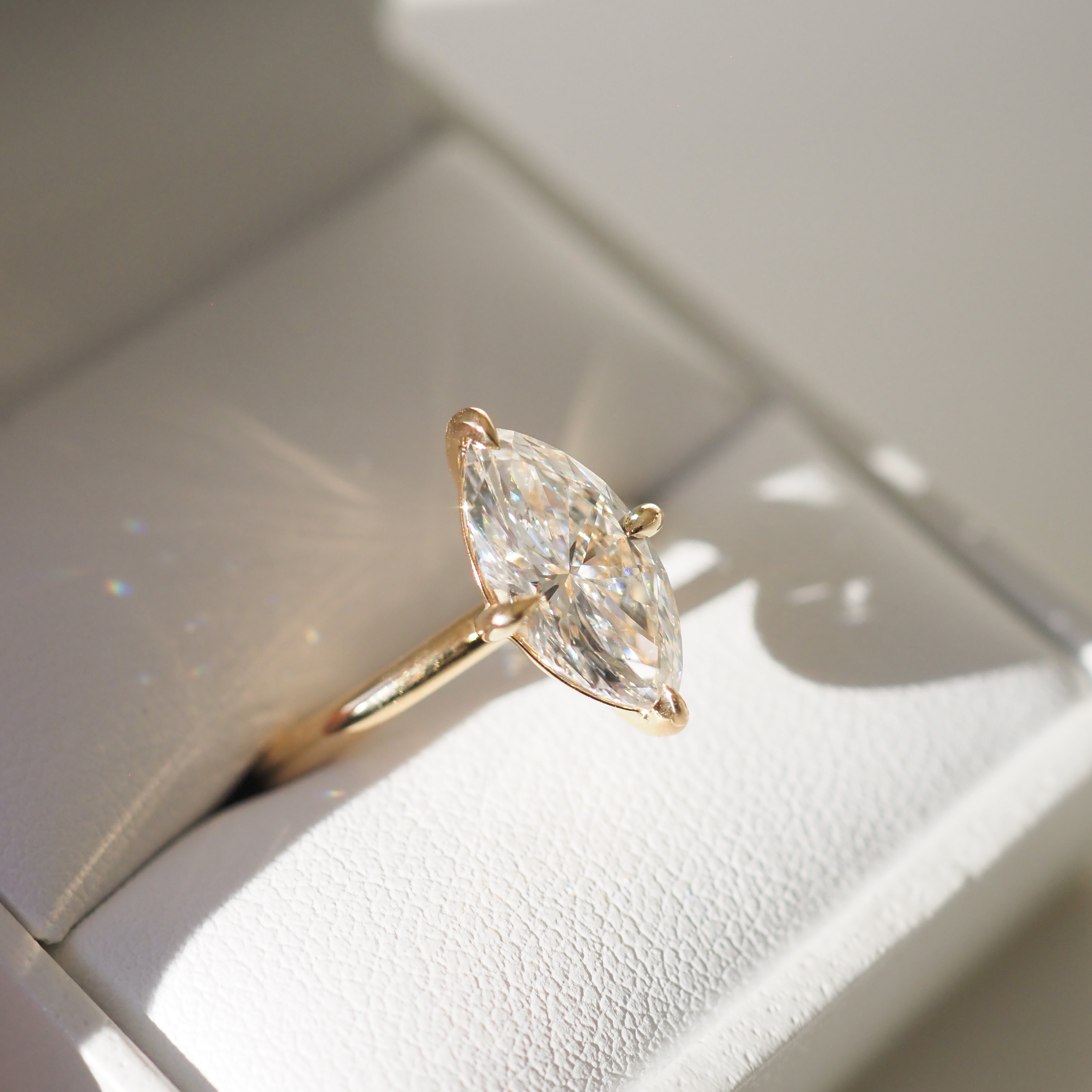 Mae | 2ct Marquise Solitaire Lab-Grown Diamond Engagement Ring