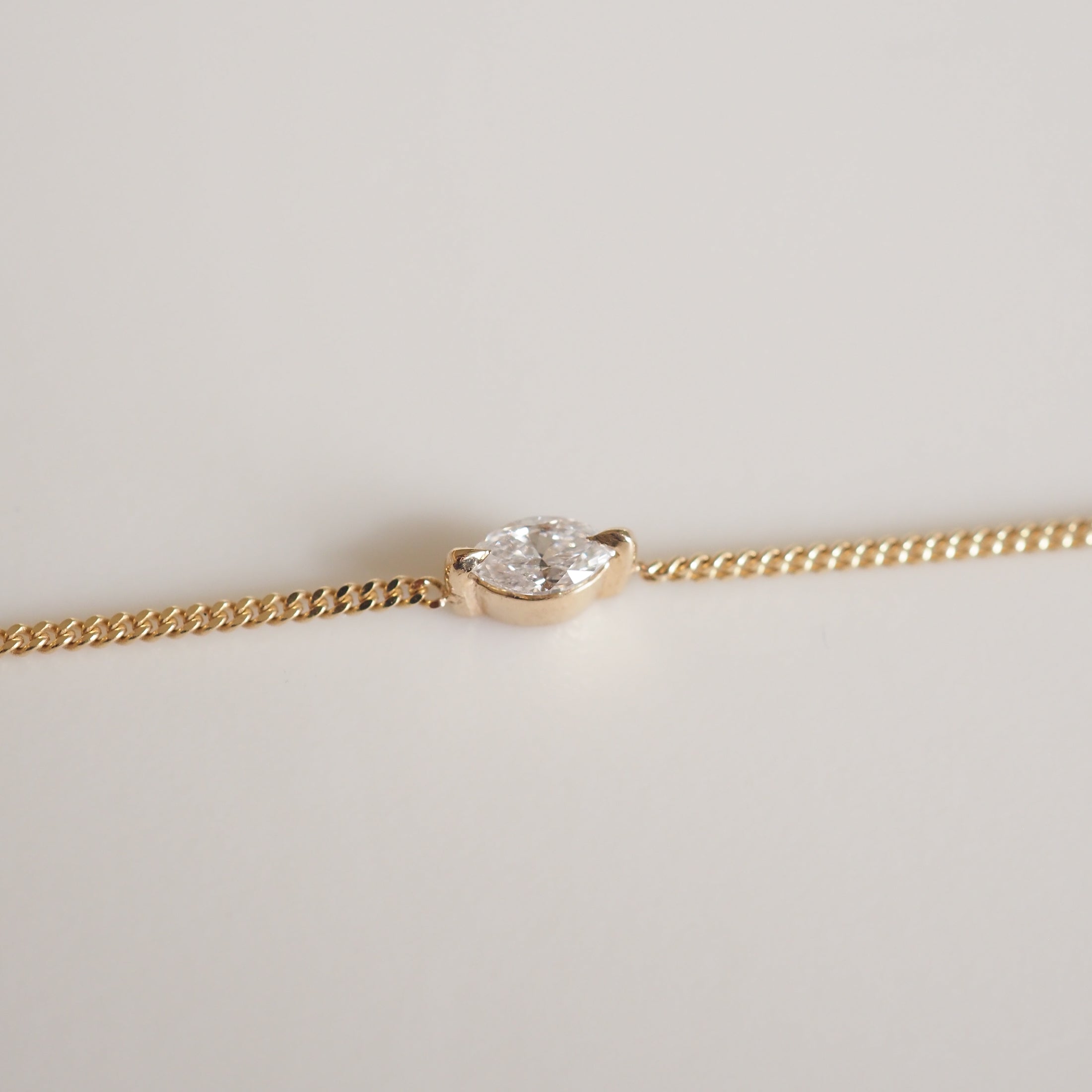 Fixed Marquise Solitaire Necklace | Archive Marquise Lab-Grown Diamond Necklace