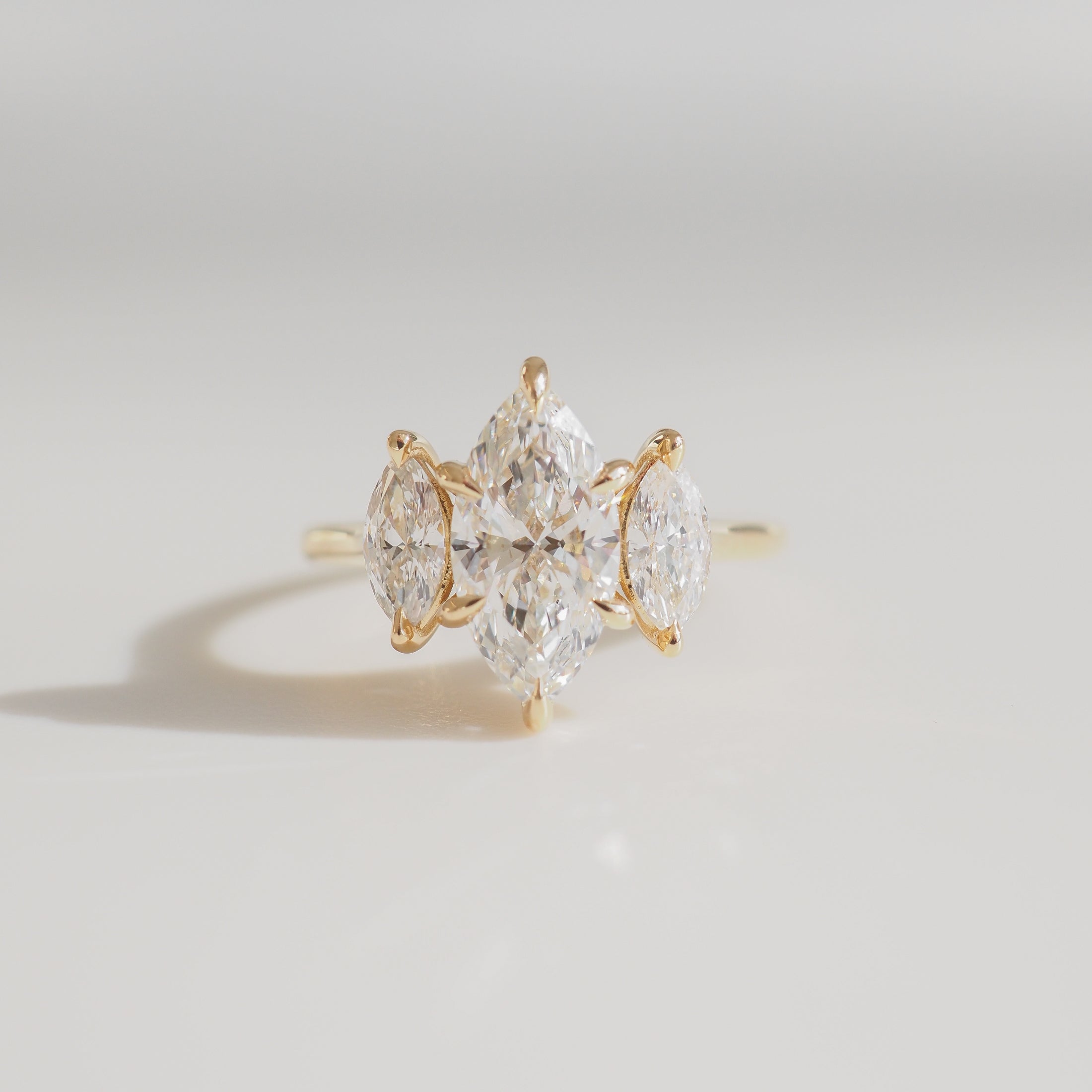 Maya | 2ct Marquise Trilogy Lab-Grown Diamond Engagement Ring