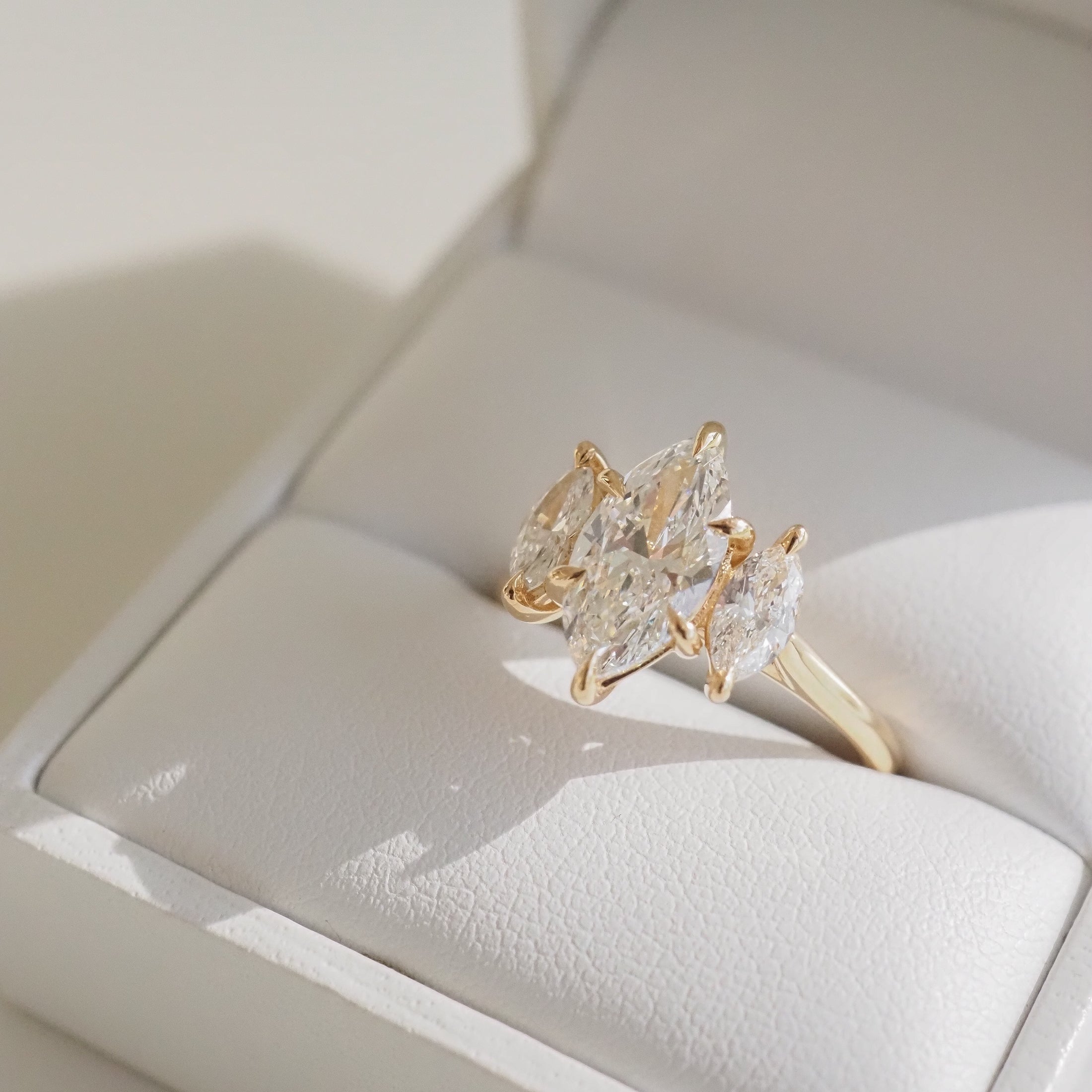 Maya | 2ct Marquise Trilogy Lab-Grown Diamond Engagement Ring