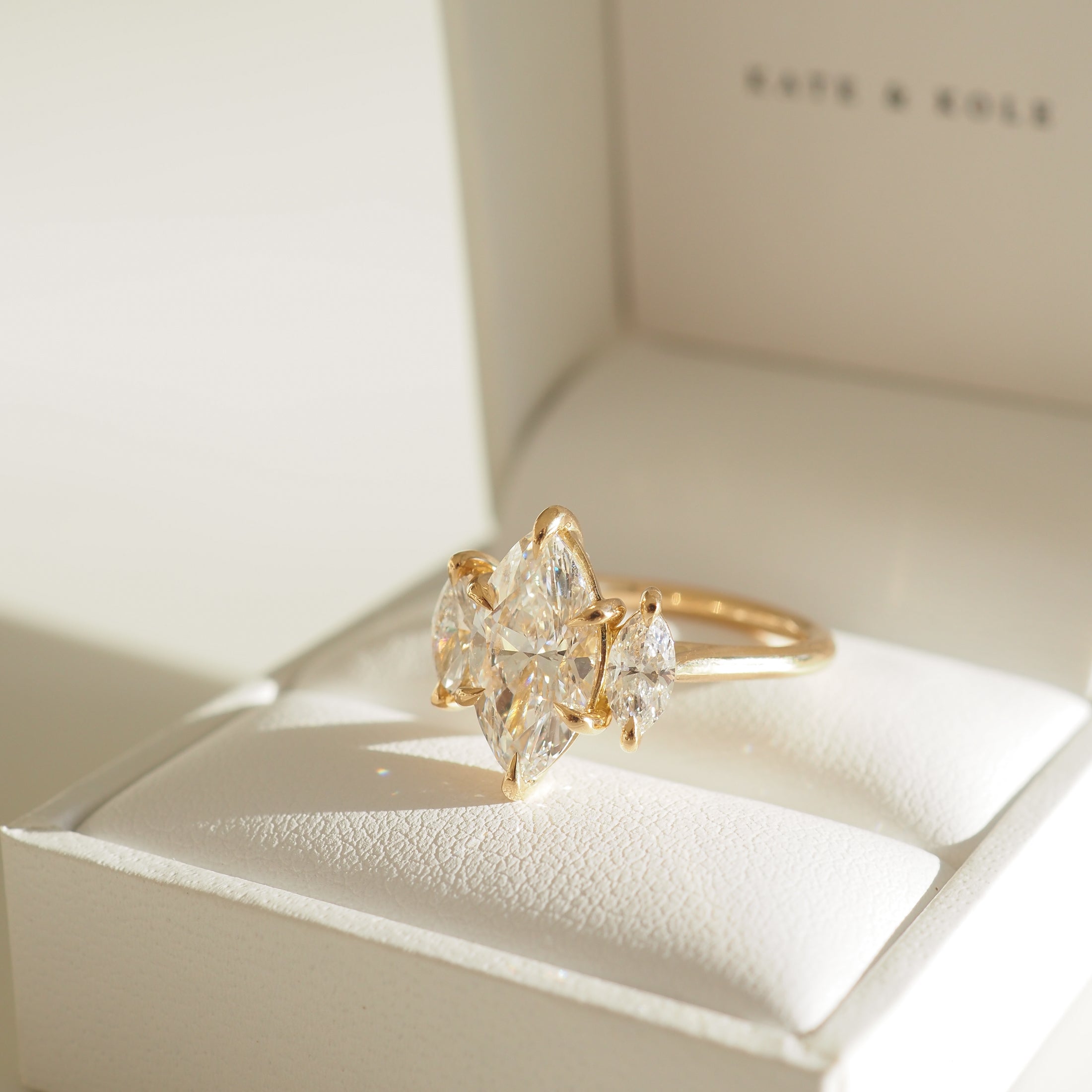 Maya | 2.5ct Marquise Trilogy Lab-Grown Diamond Engagement Ring
