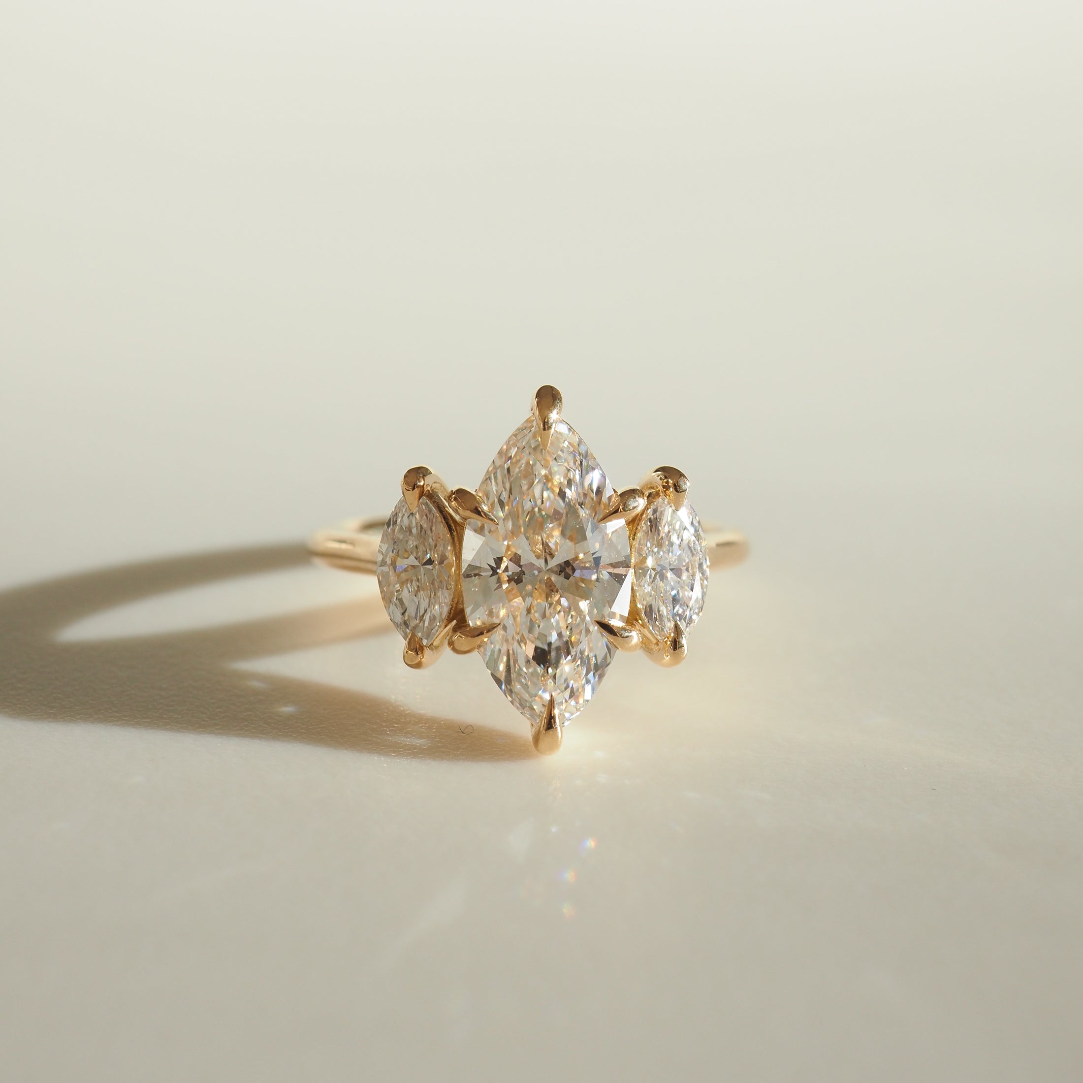 Maya | 2.5ct Marquise Trilogy Lab-Grown Diamond Engagement Ring