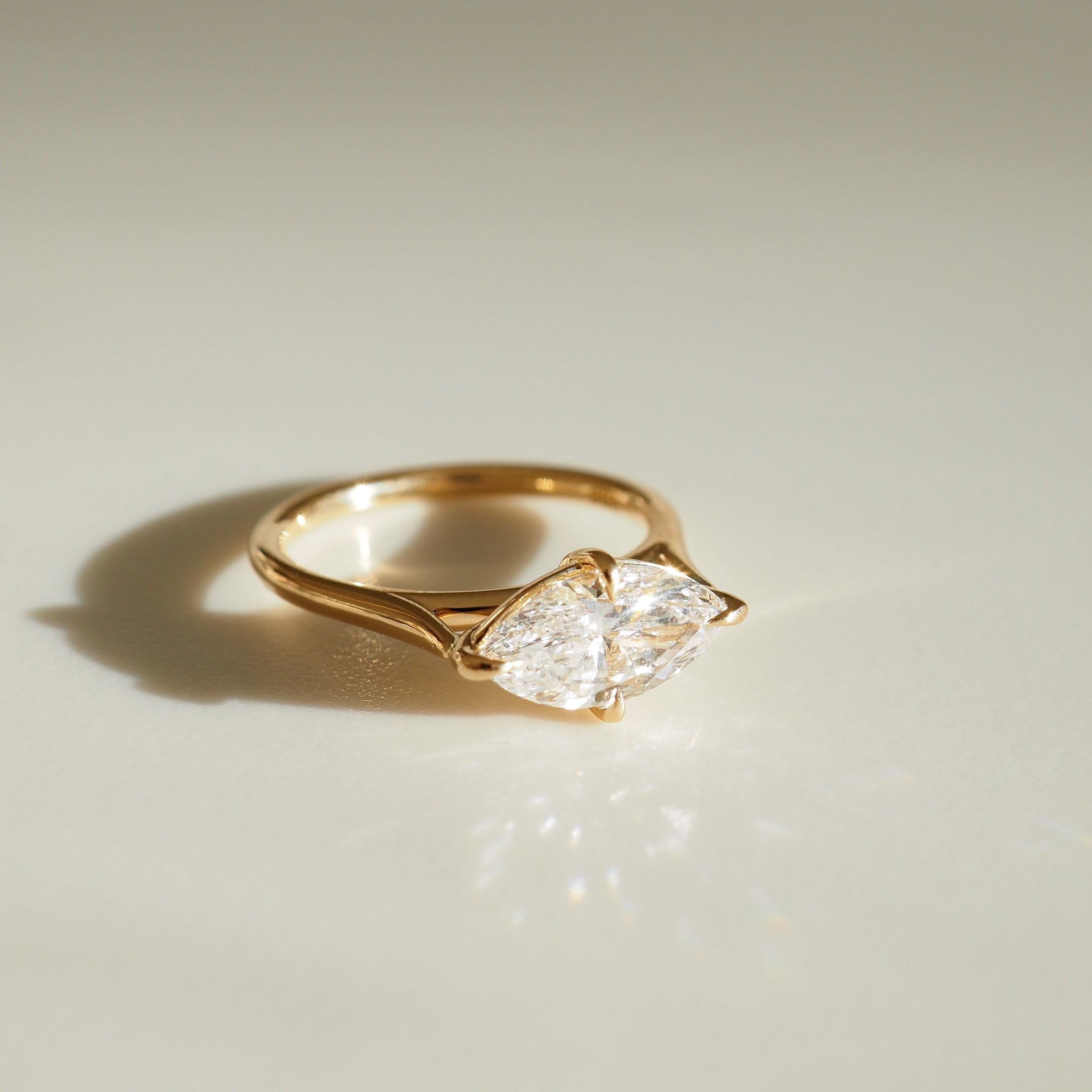 Micah | 1.5ct East West Marquise Solitaire Lab-Grown Diamond Ring