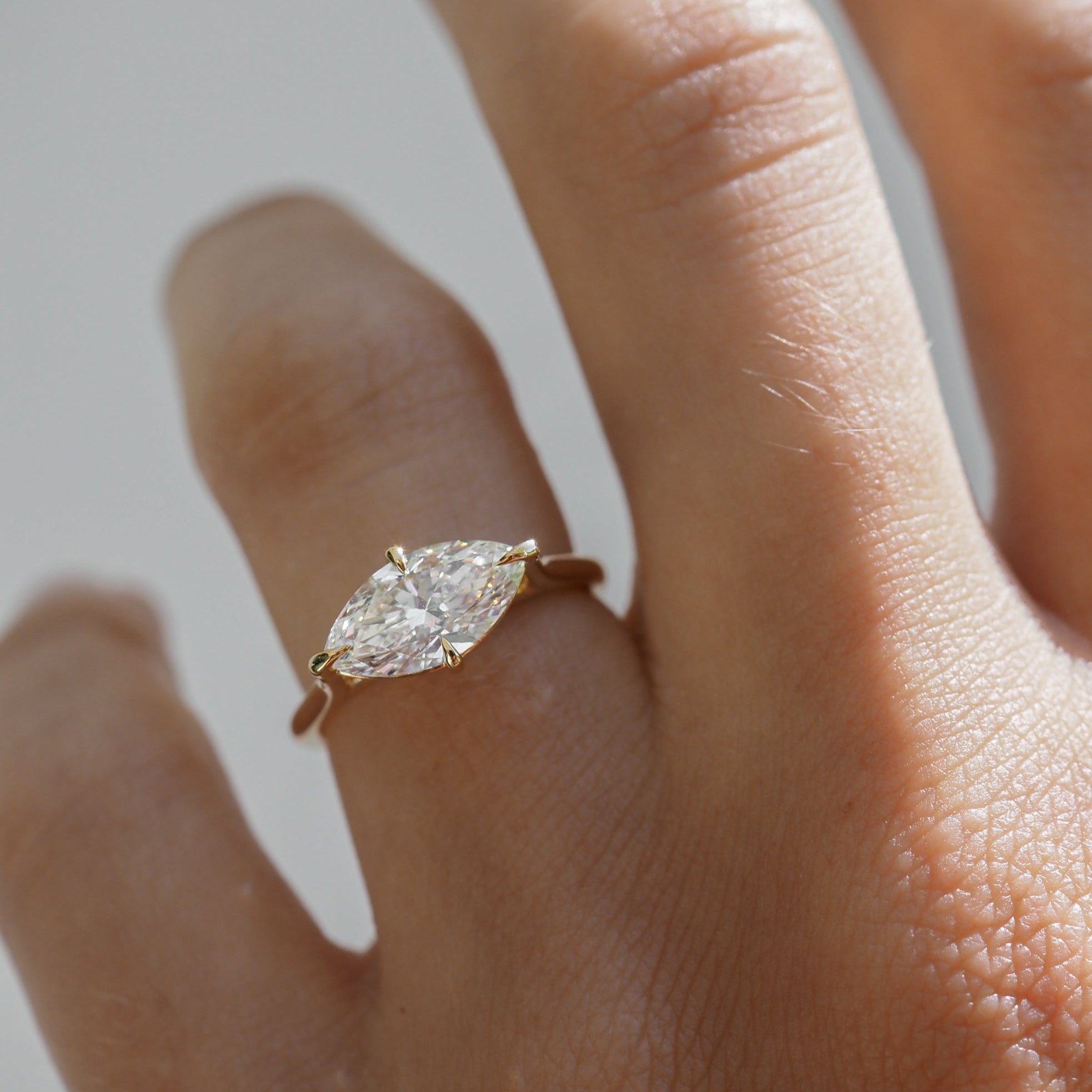 Micah | 1.5ct East West Marquise Solitaire Lab-Grown Diamond Ring