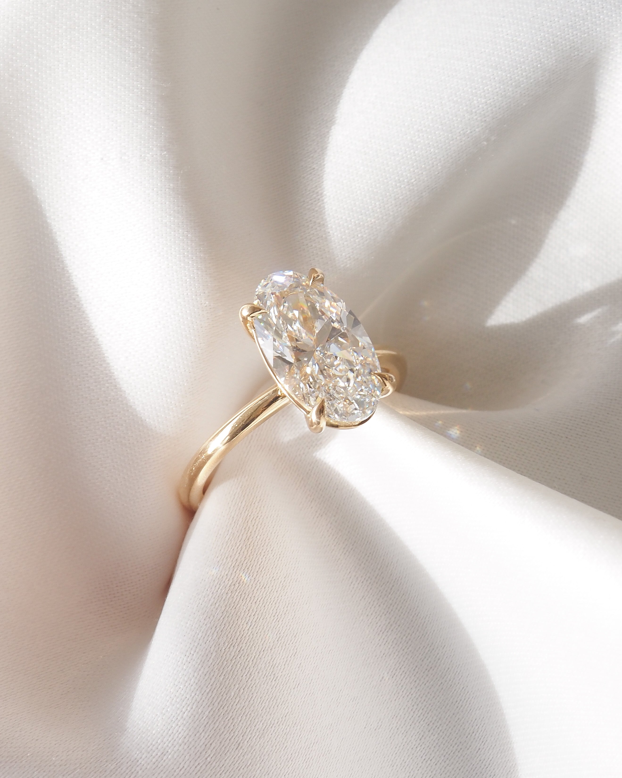 Moval Solitaire | 2.5ct Oval Lab-Grown Diamond Solitaire Ring