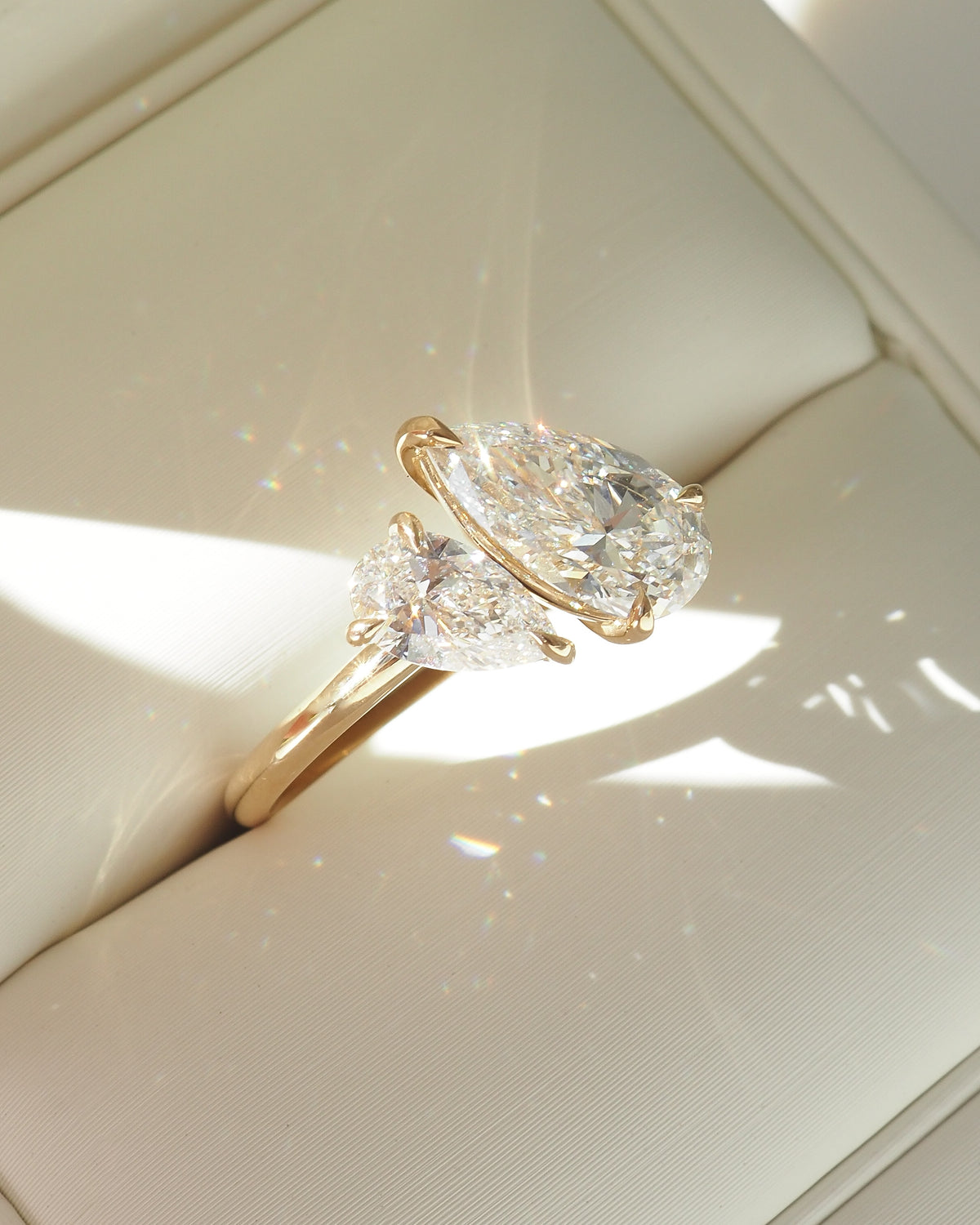 Nouve Duet™ | 2ct Pear Lab Grown Diamond Engagement Ring